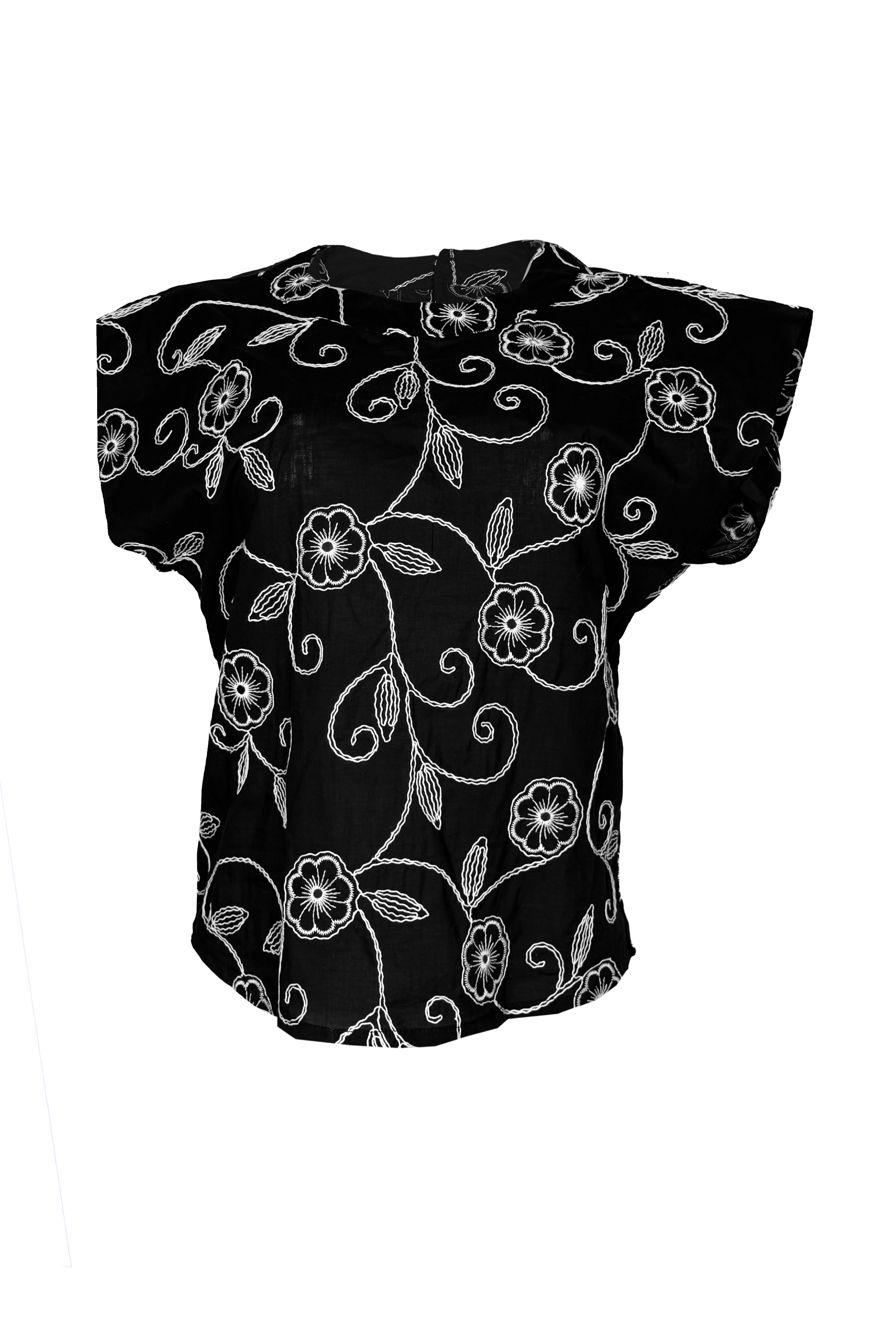 PTJ2953 blusa manga corta con bordados