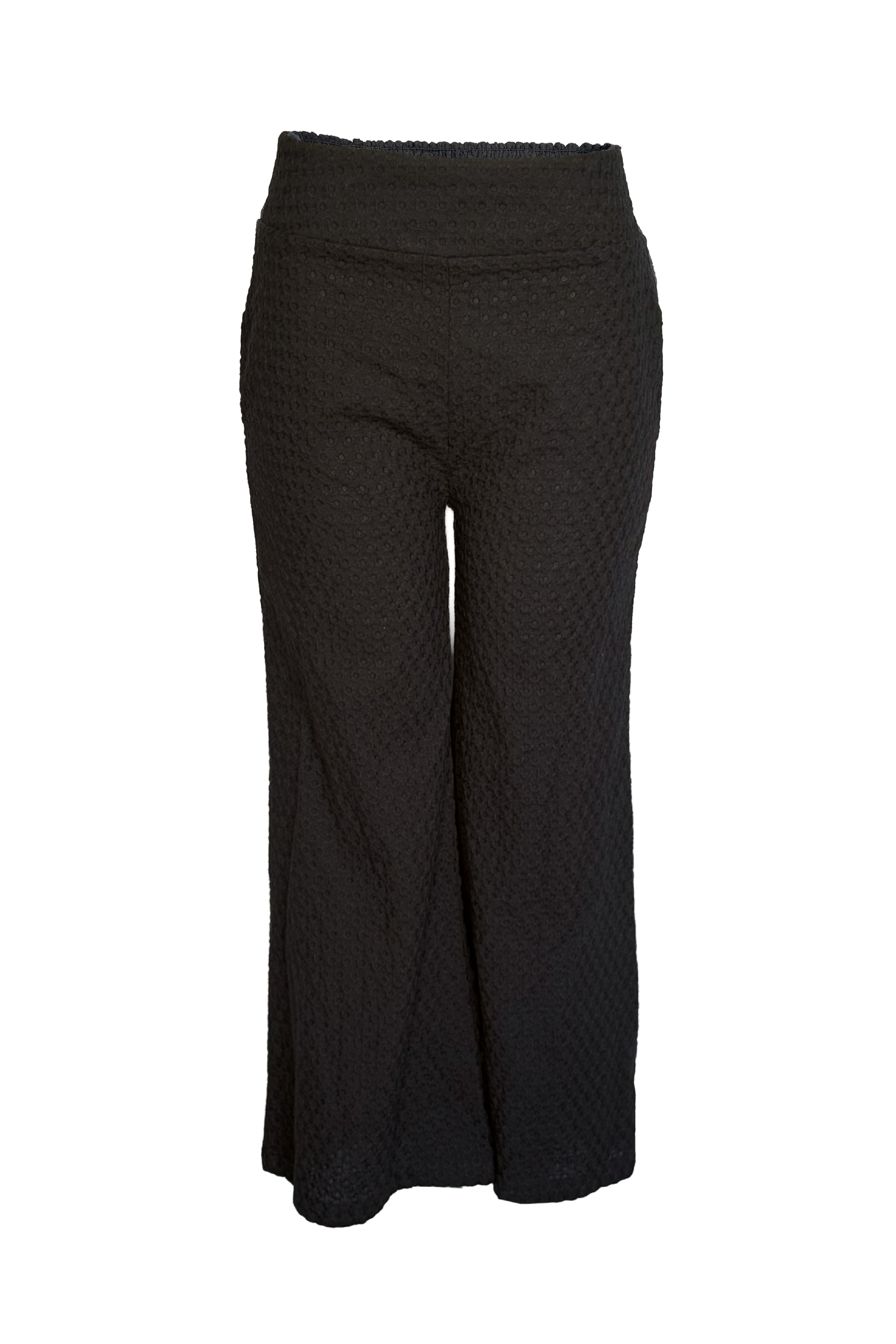 PTJ295501000 pantalón negro con textura