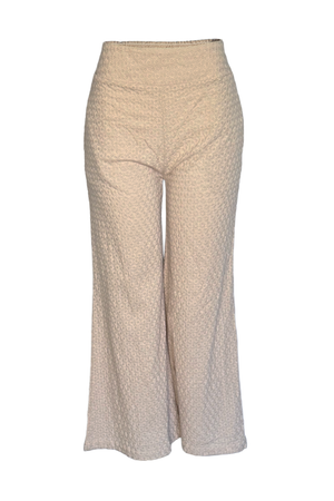 PTJ295501000 pantalón beige con textura 