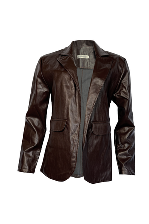 PTJ2960240 chaqueta tipo cuero café