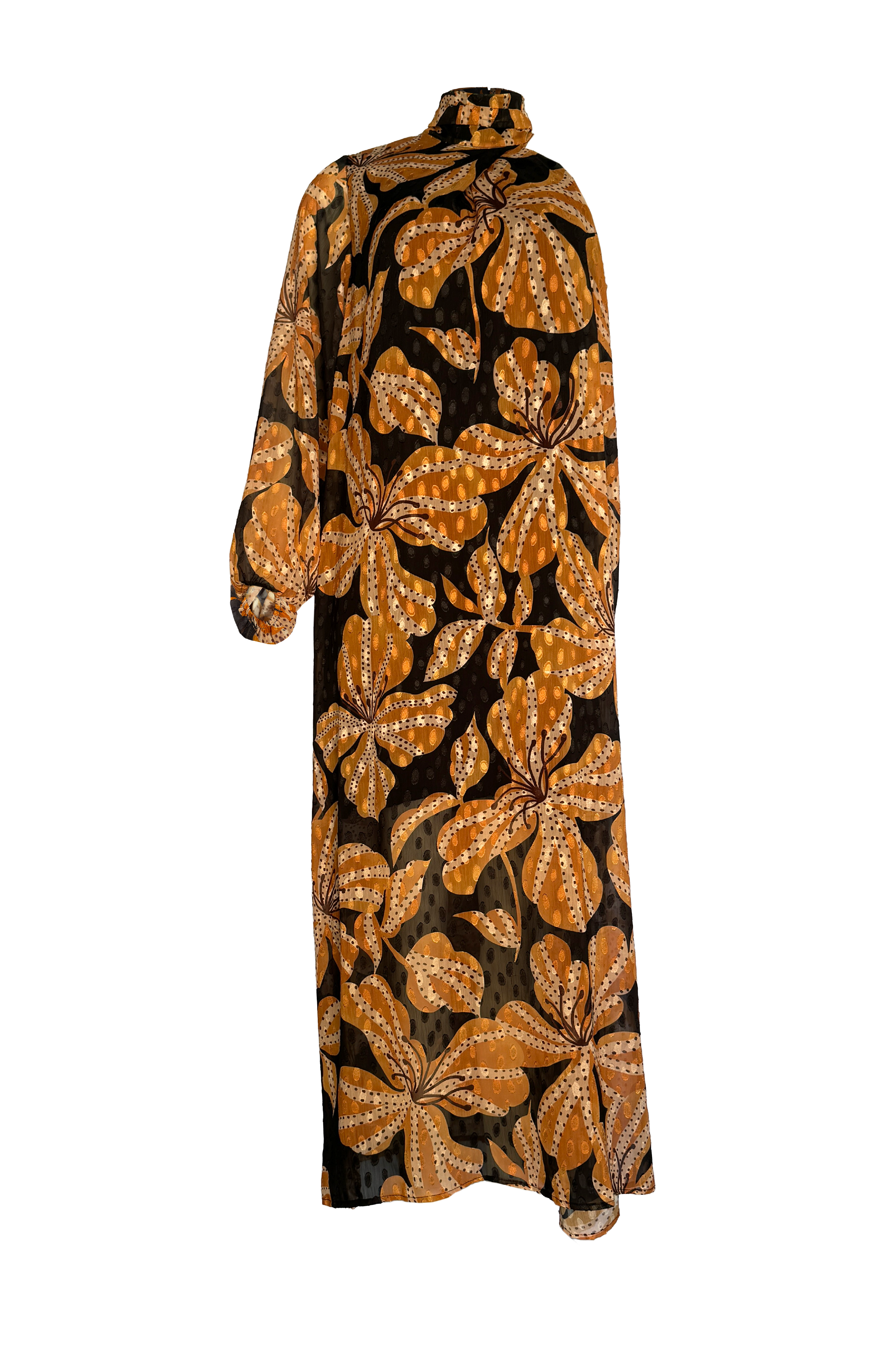 PTJ296212003 vestido cuello halter estampado