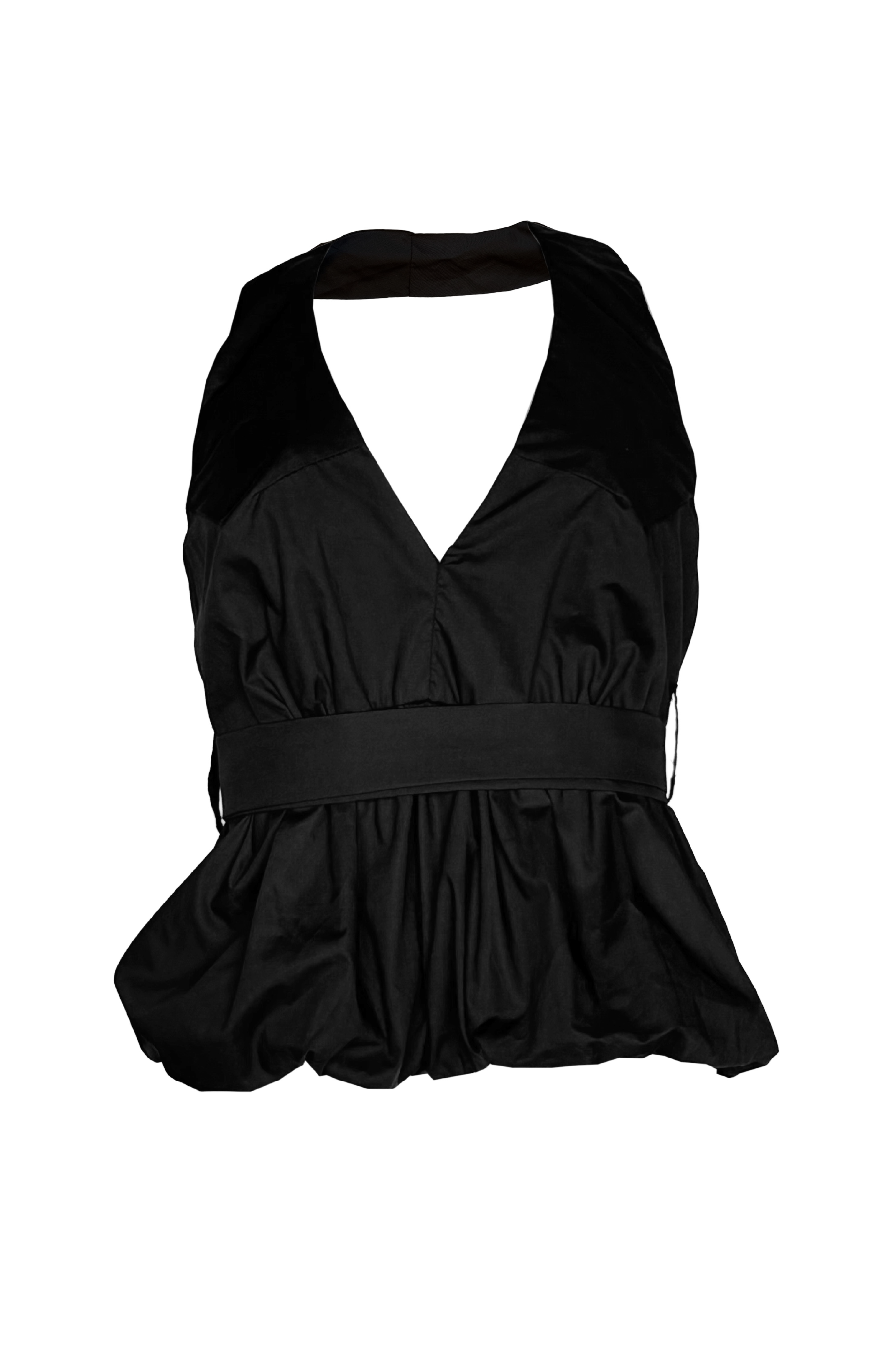 PTJ296609 look negro pantalón con blusa con cinturón