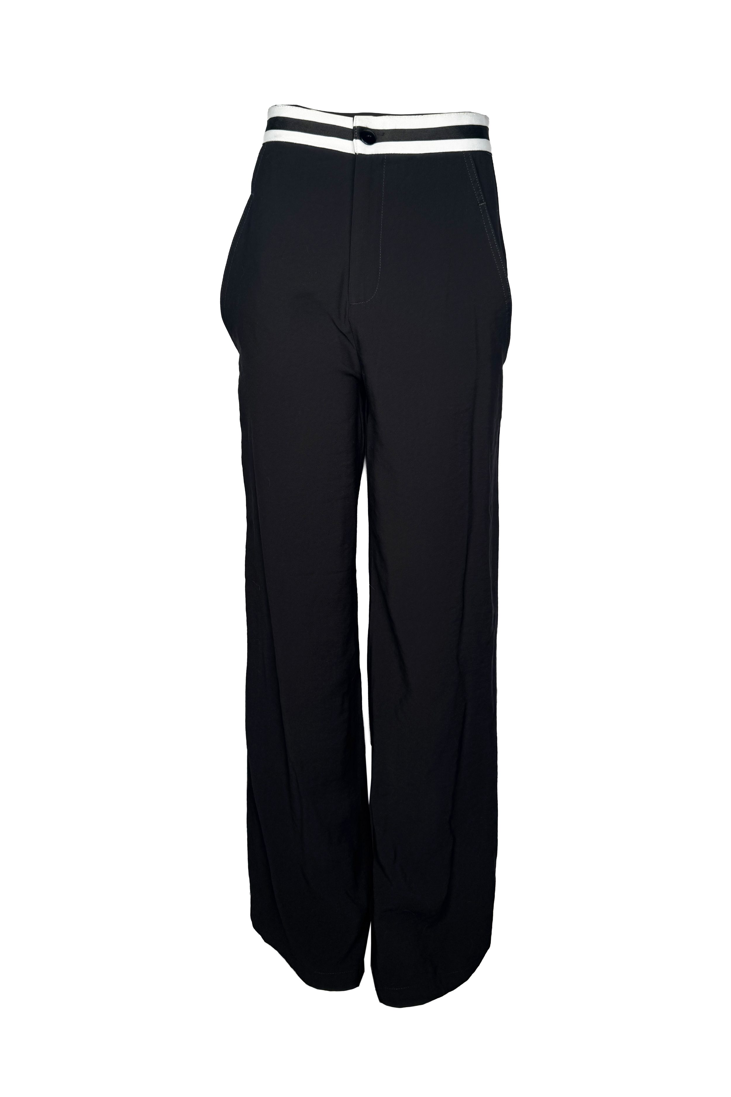 PTJ298630 pantalón con raya en la cintura con botones