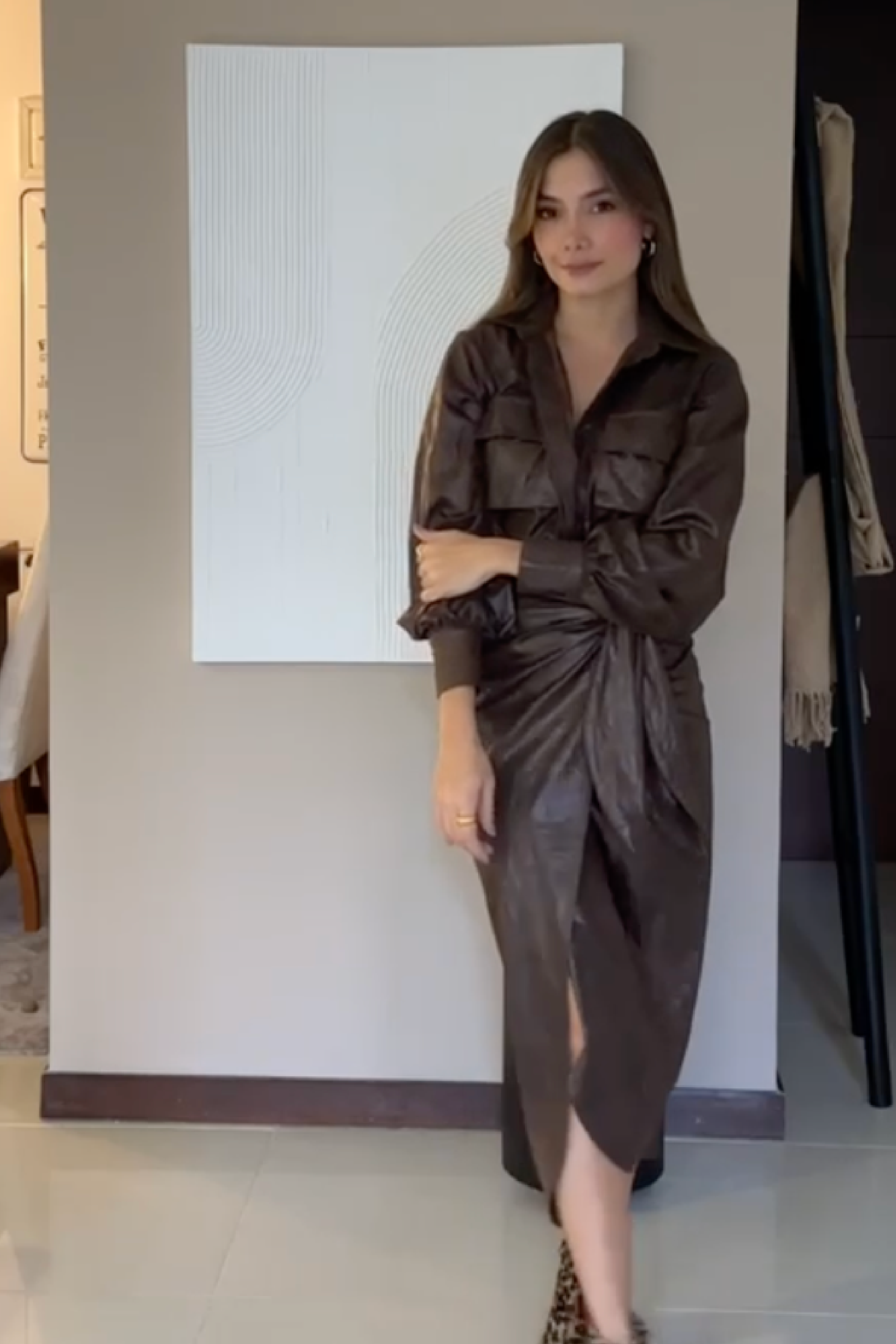 PTJ299124 blusa manga larga con bolsillos 