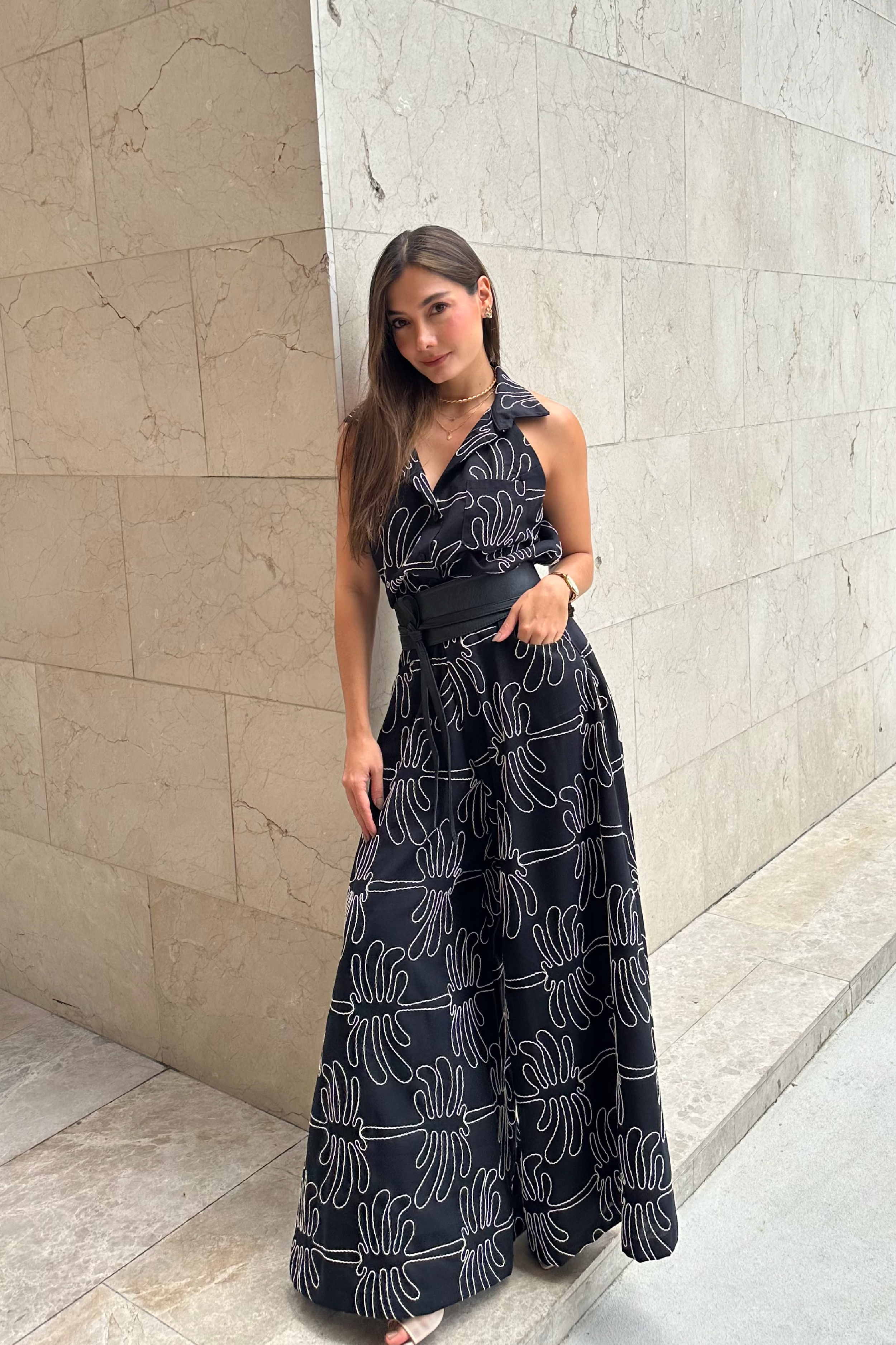 PTJ300010 blusa con cuello bordado