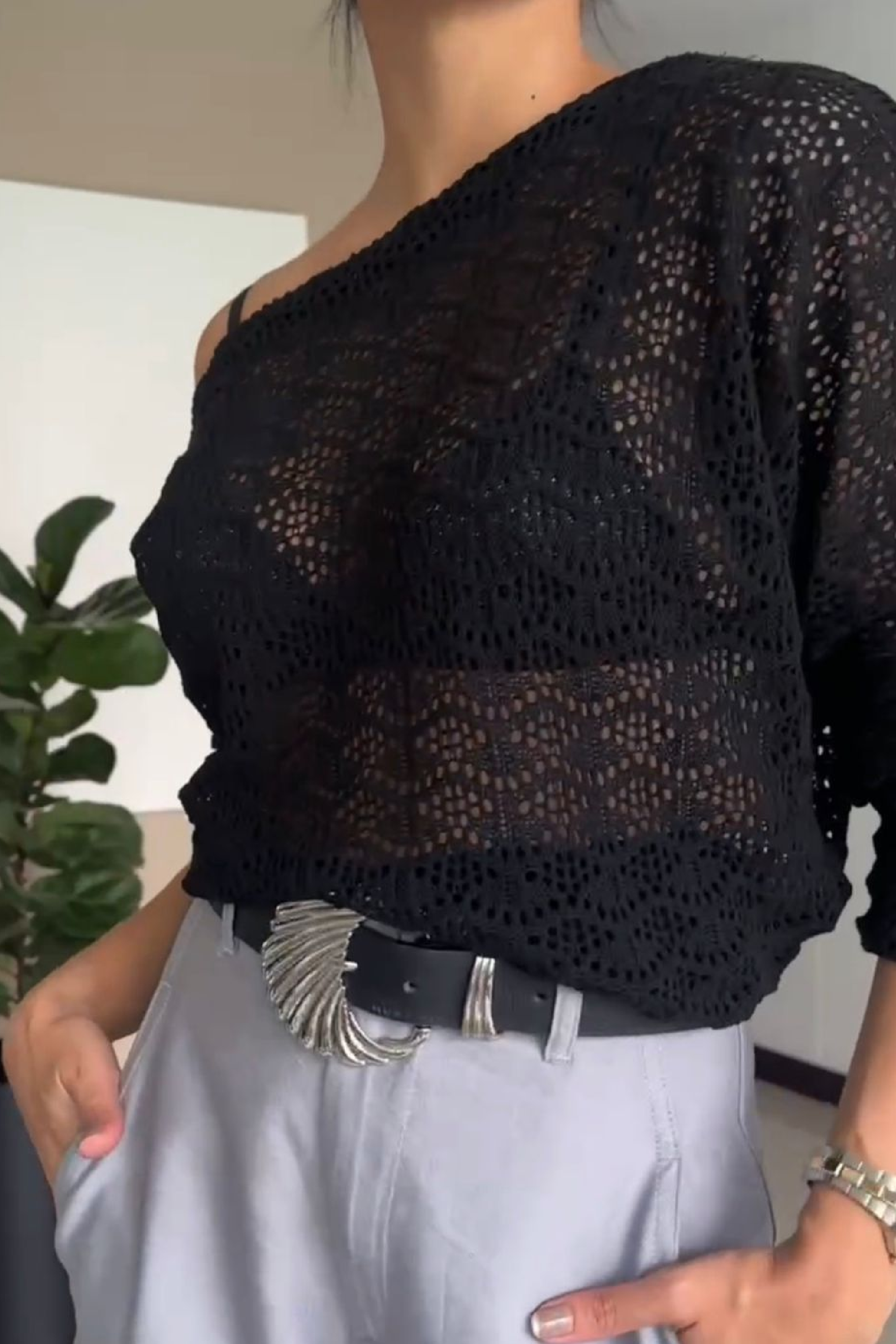 Saco con mangas largas y textura Jazmín