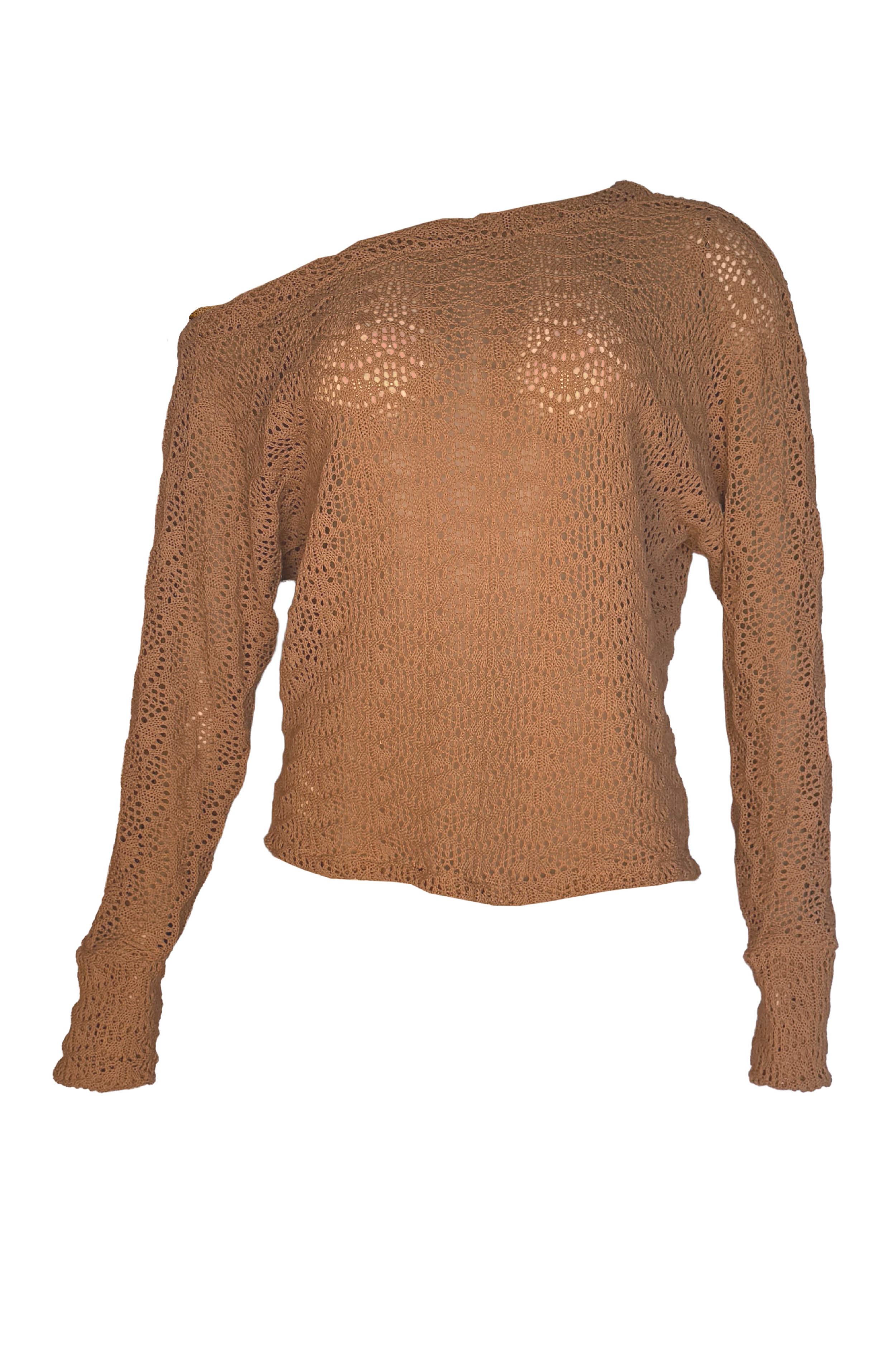 PTJ302001000 saco con mangas largas color café