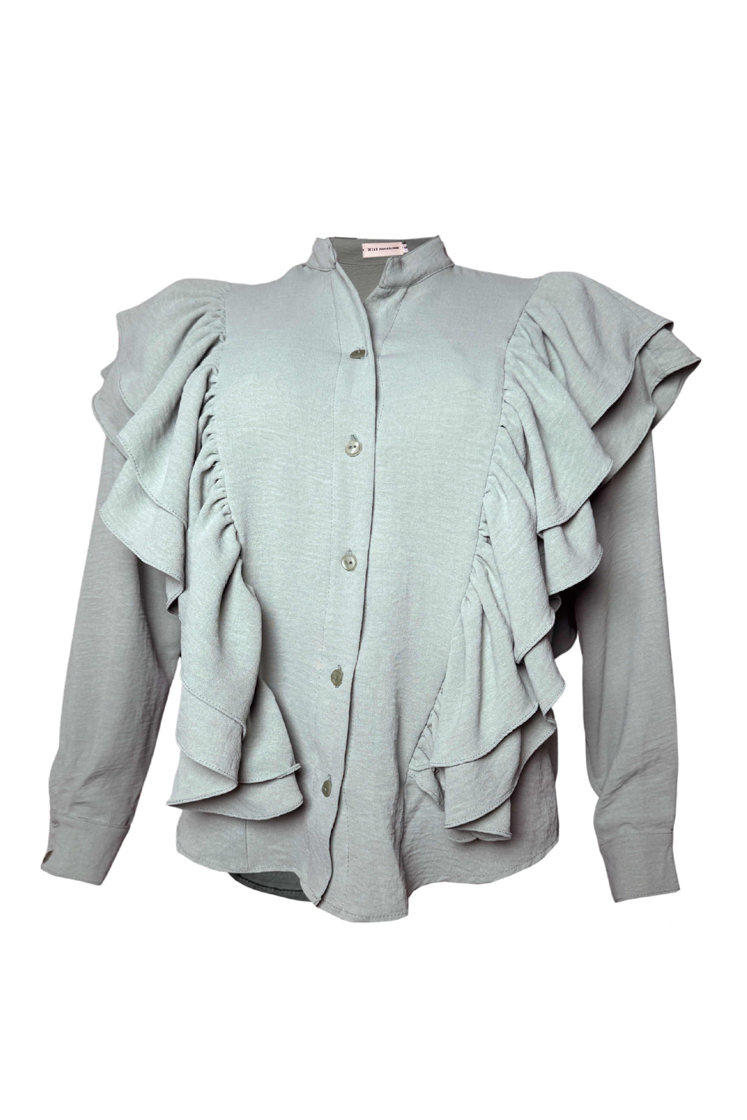 PTJ304029 blusa verde con boleros