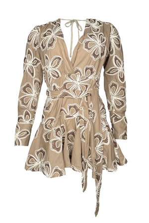 PTJ304501 vestido corto tela bordada