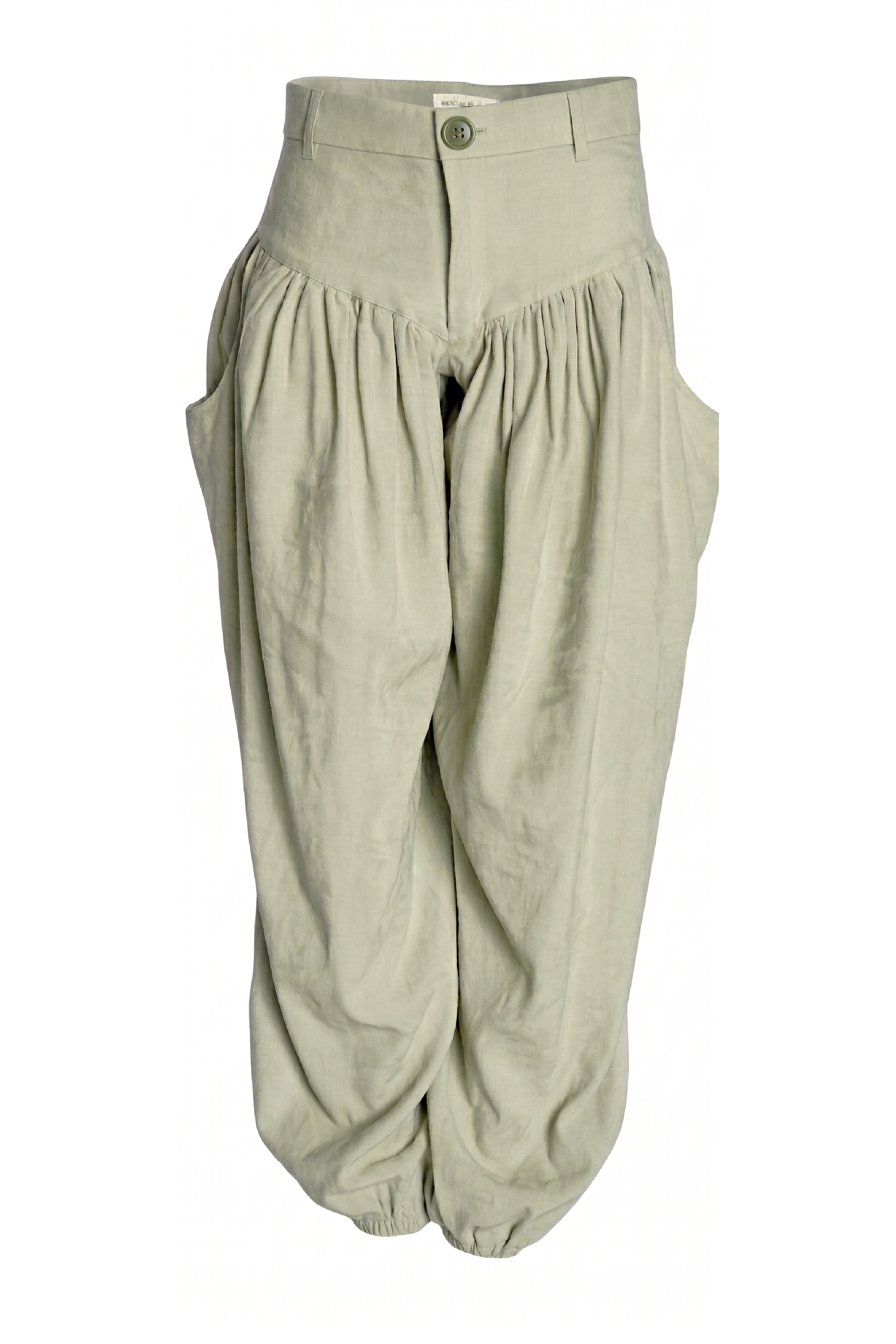  PTJ3053 pantalón verde con botones 