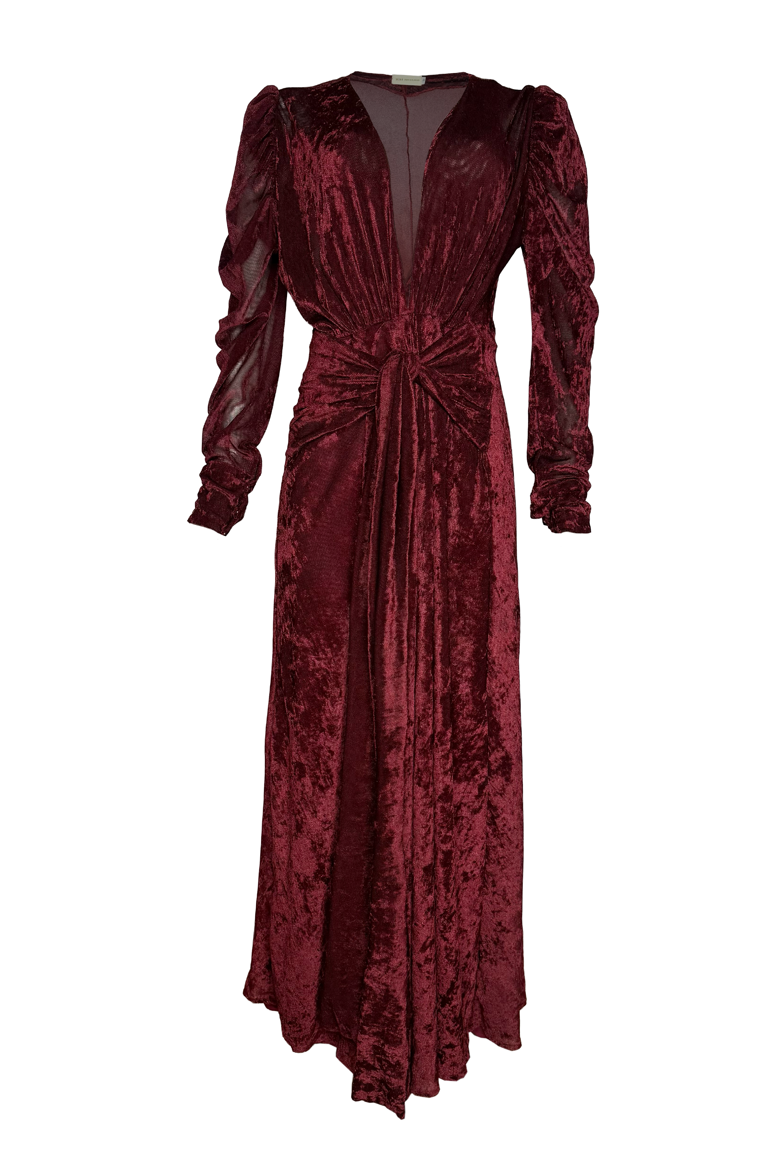 PTJ305619  vestido largo color vinotinto