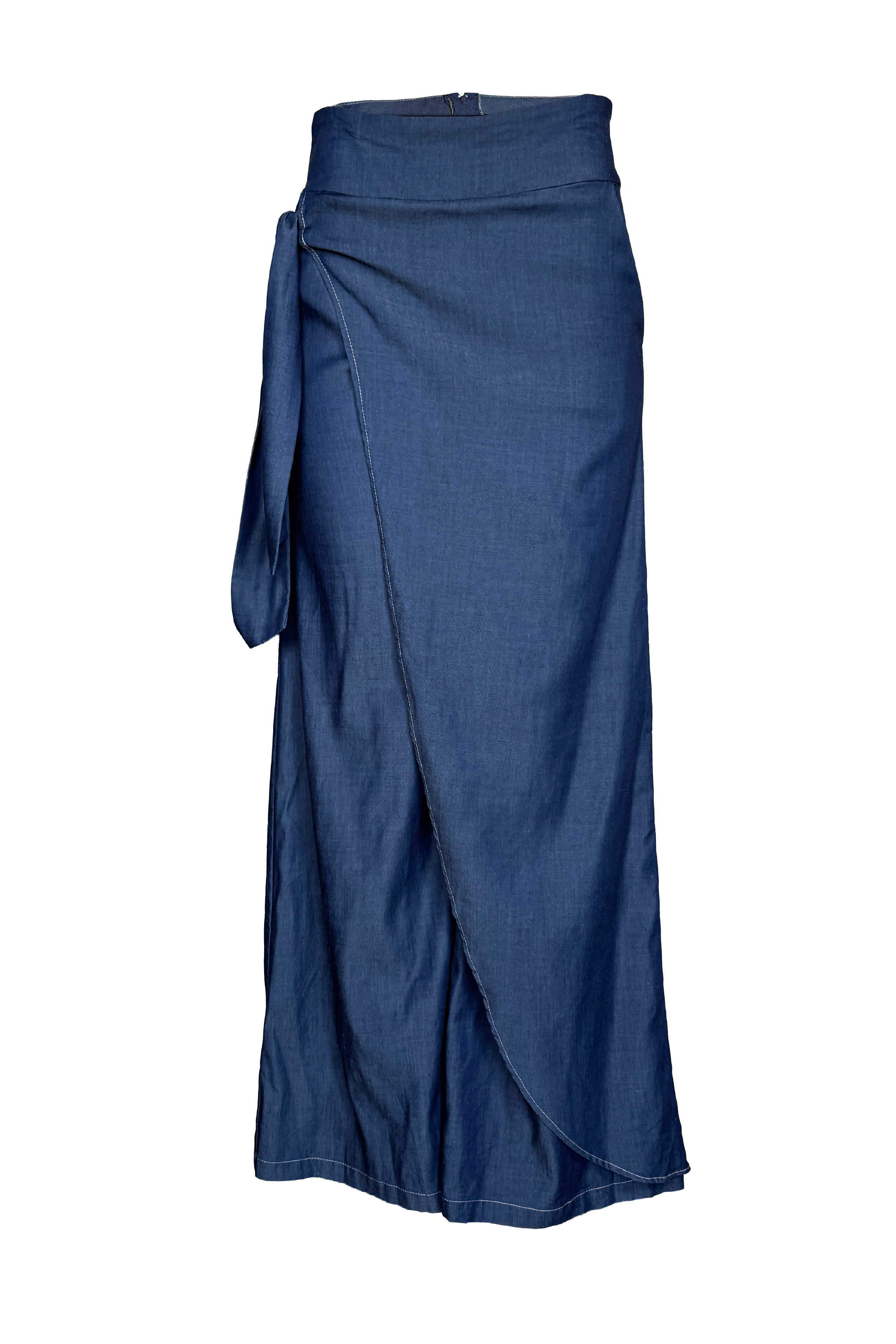 PTJ3066 pantalón con lazos y bolsillos