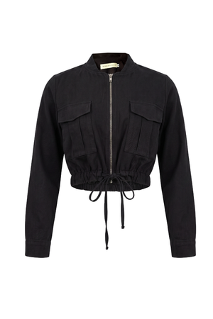 PTJ30682 chaqueta con cierre y manga alrga