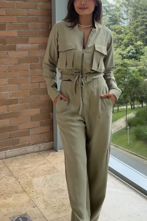 PTJ306829000 pantalón con bolsillos para mujer