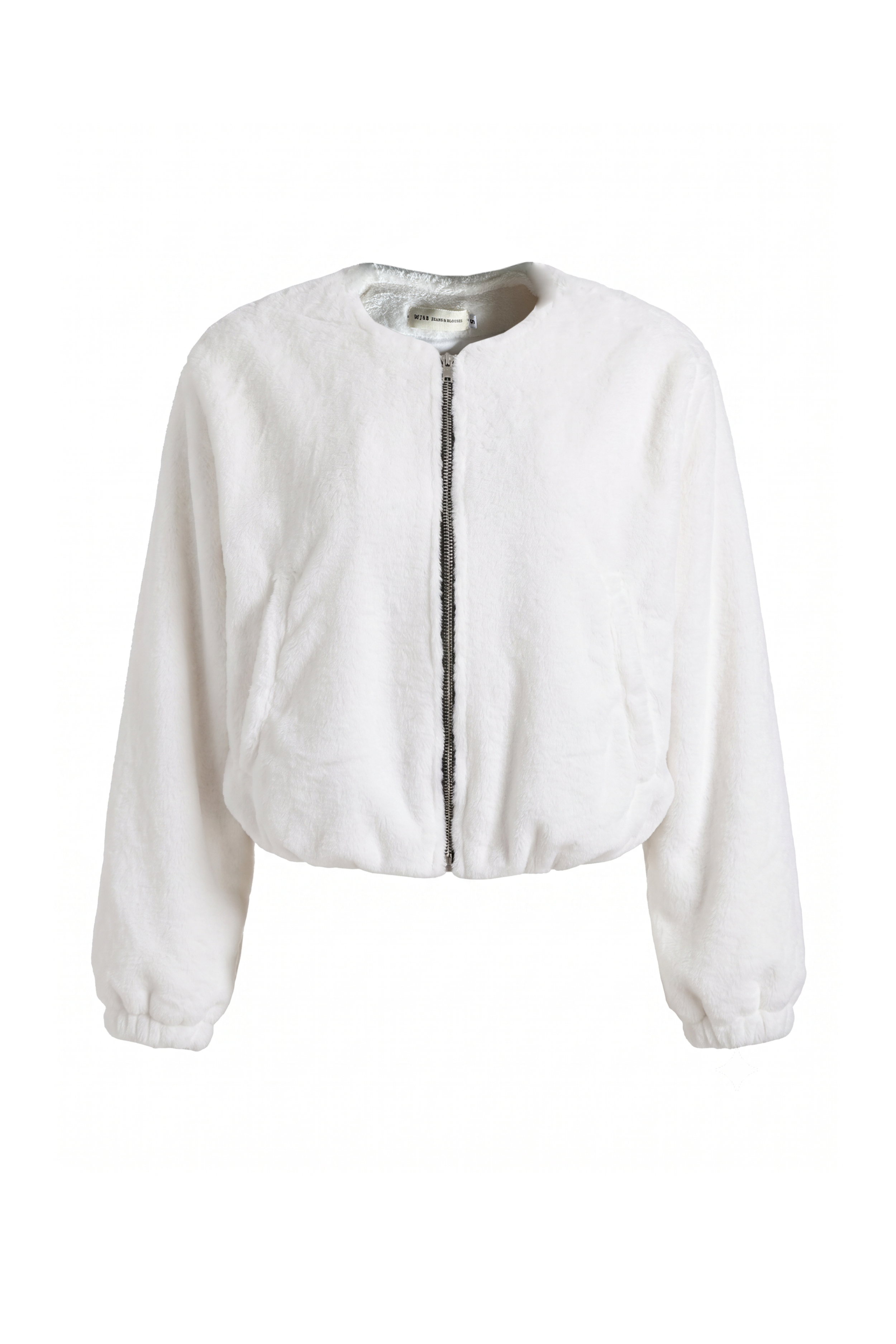 PTJ3083120 saco blanco con cierre frontal y bolsillos 