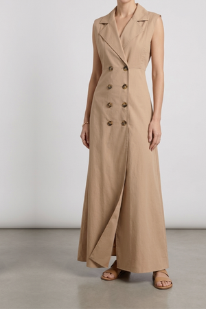PTJ308612000 vestido largo con botones 