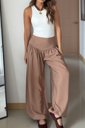 PTJ30901200 pantalón aladino con body blanco
