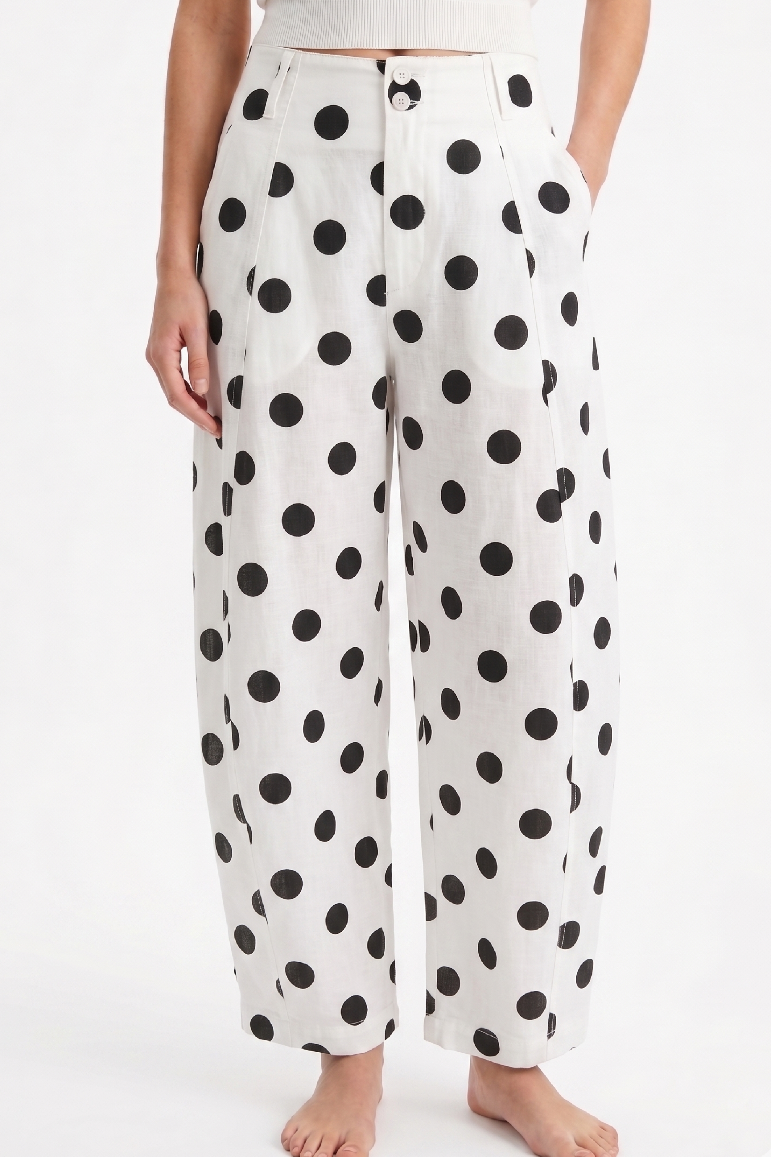 PTJ316312 pantalón con puntos 