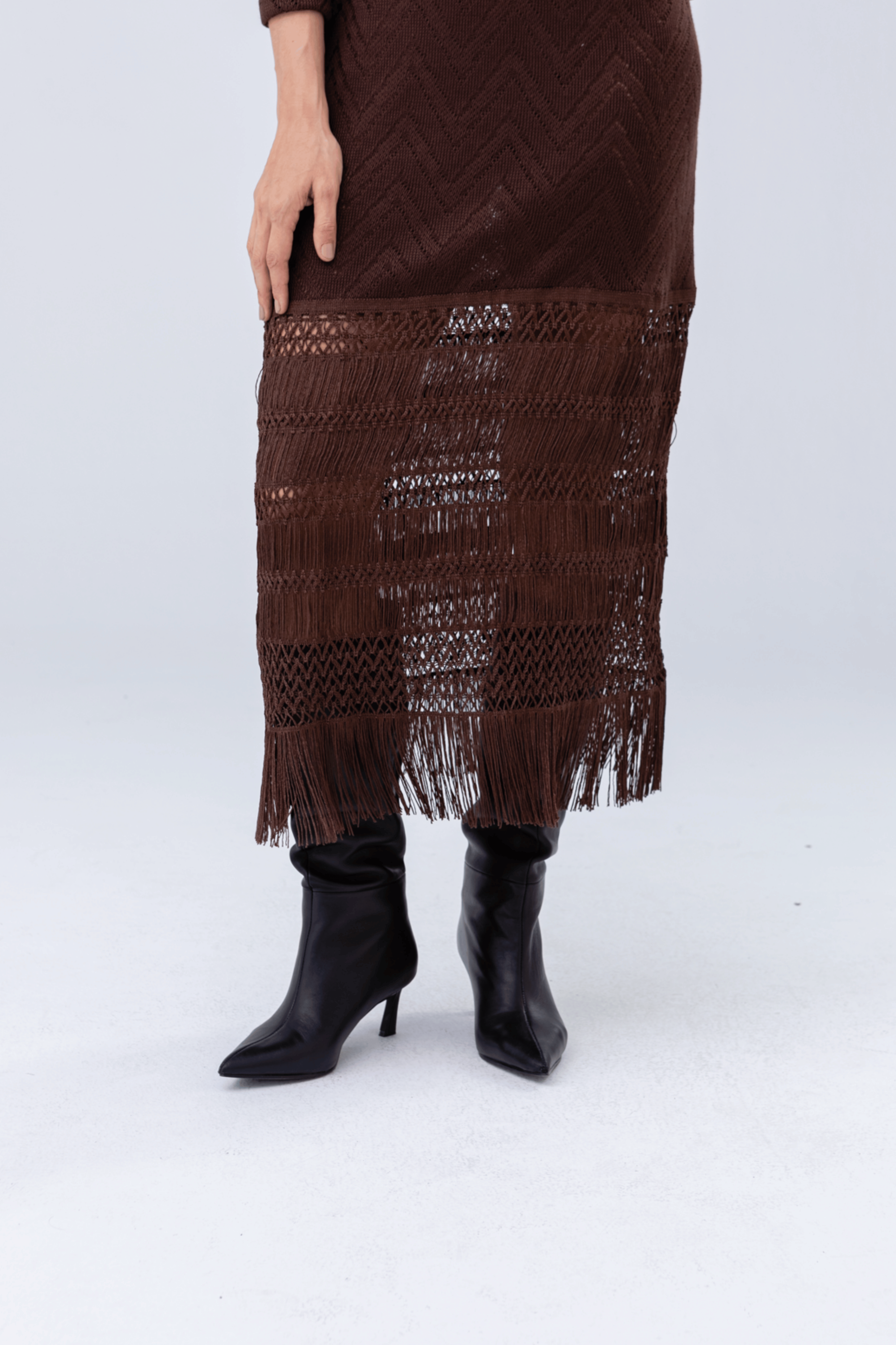 PTJ316933 vestido con flecos 