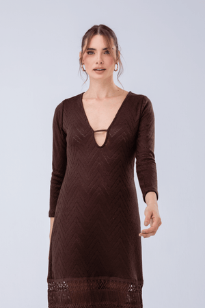 PTJ316933 vestido con flecos 