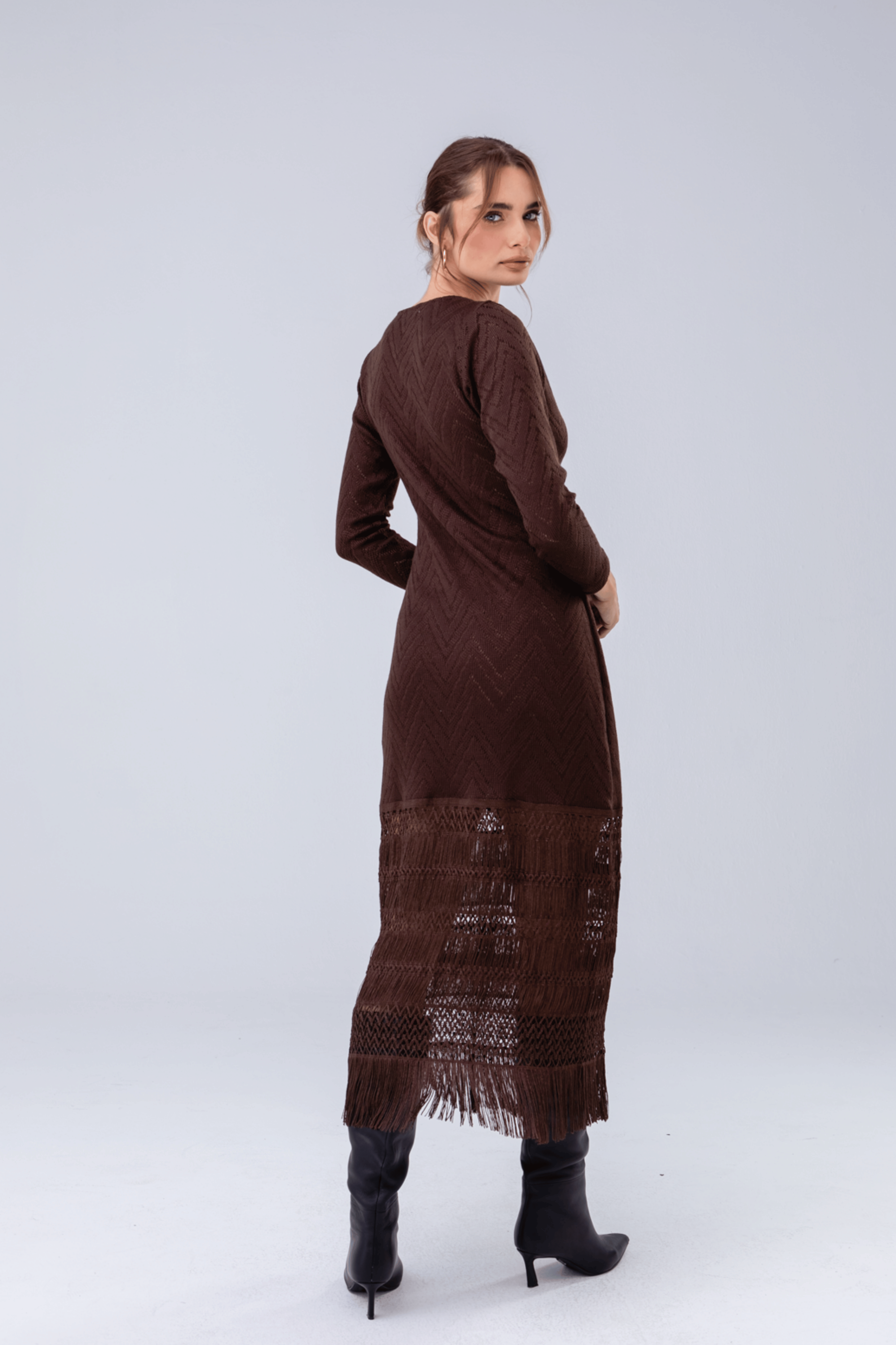 PTJ316933 vestido con flecos 