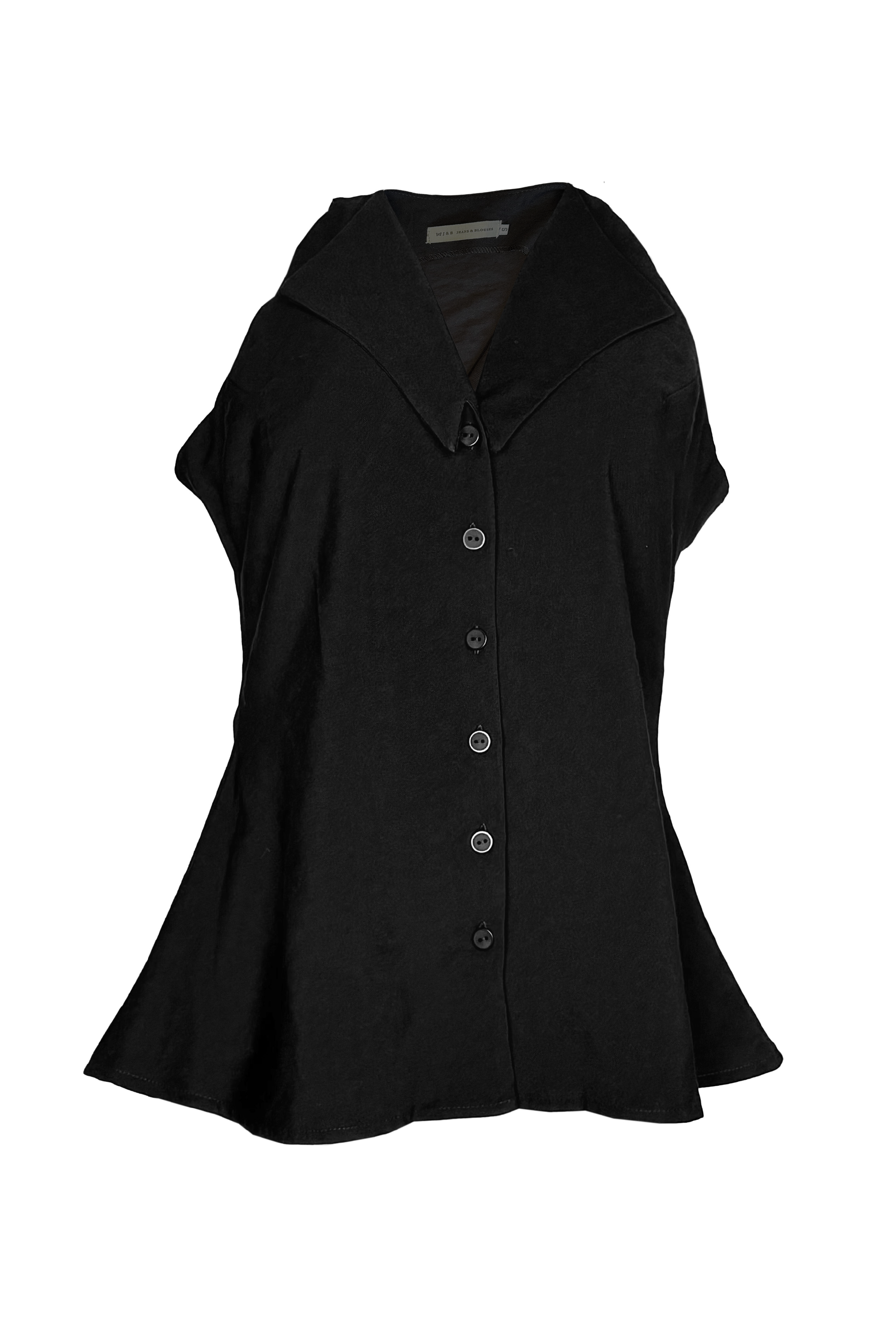 PTJ28431200 chaleco con botones color negro