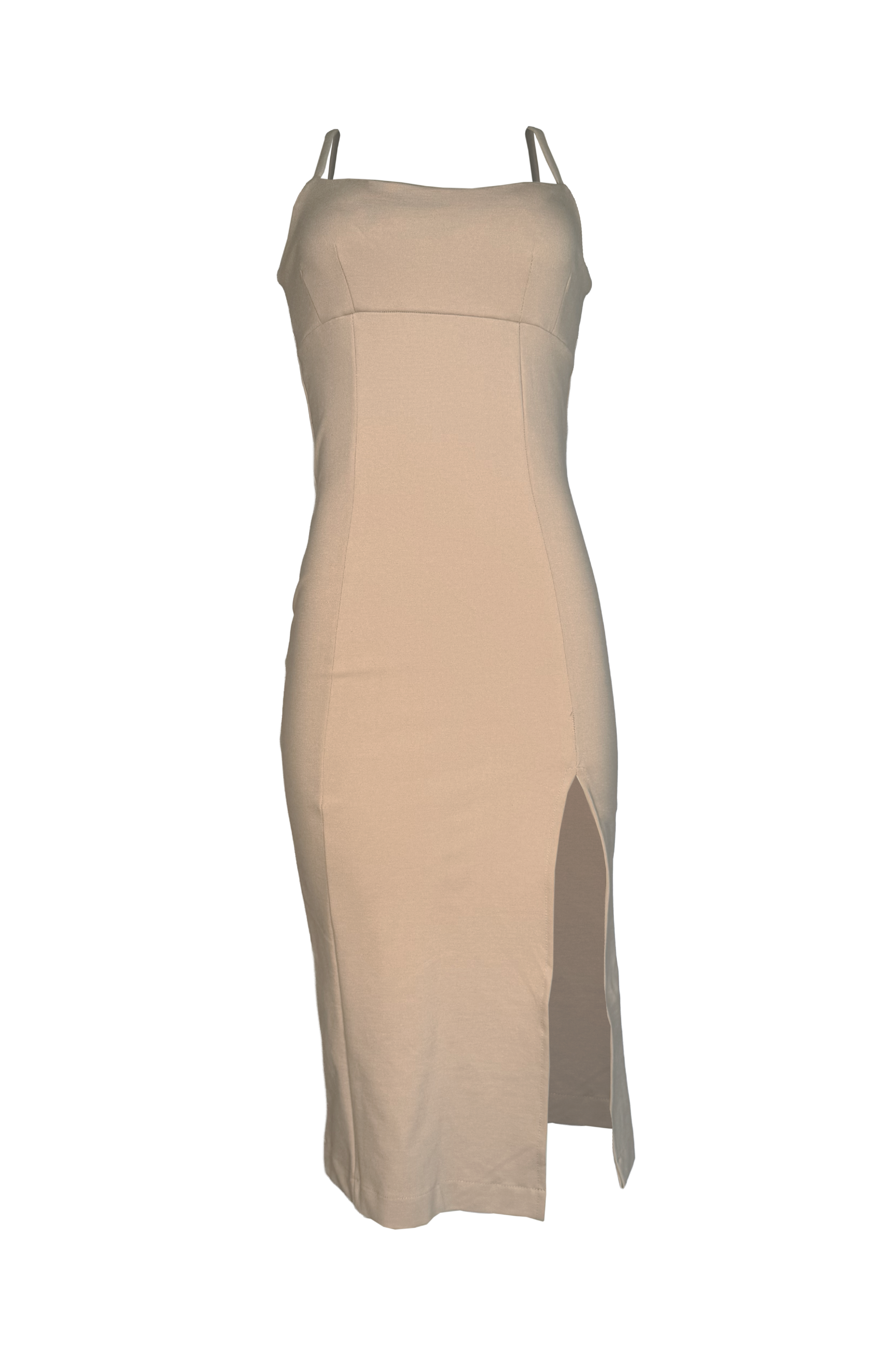 PTJ401929 vestido midi color arena