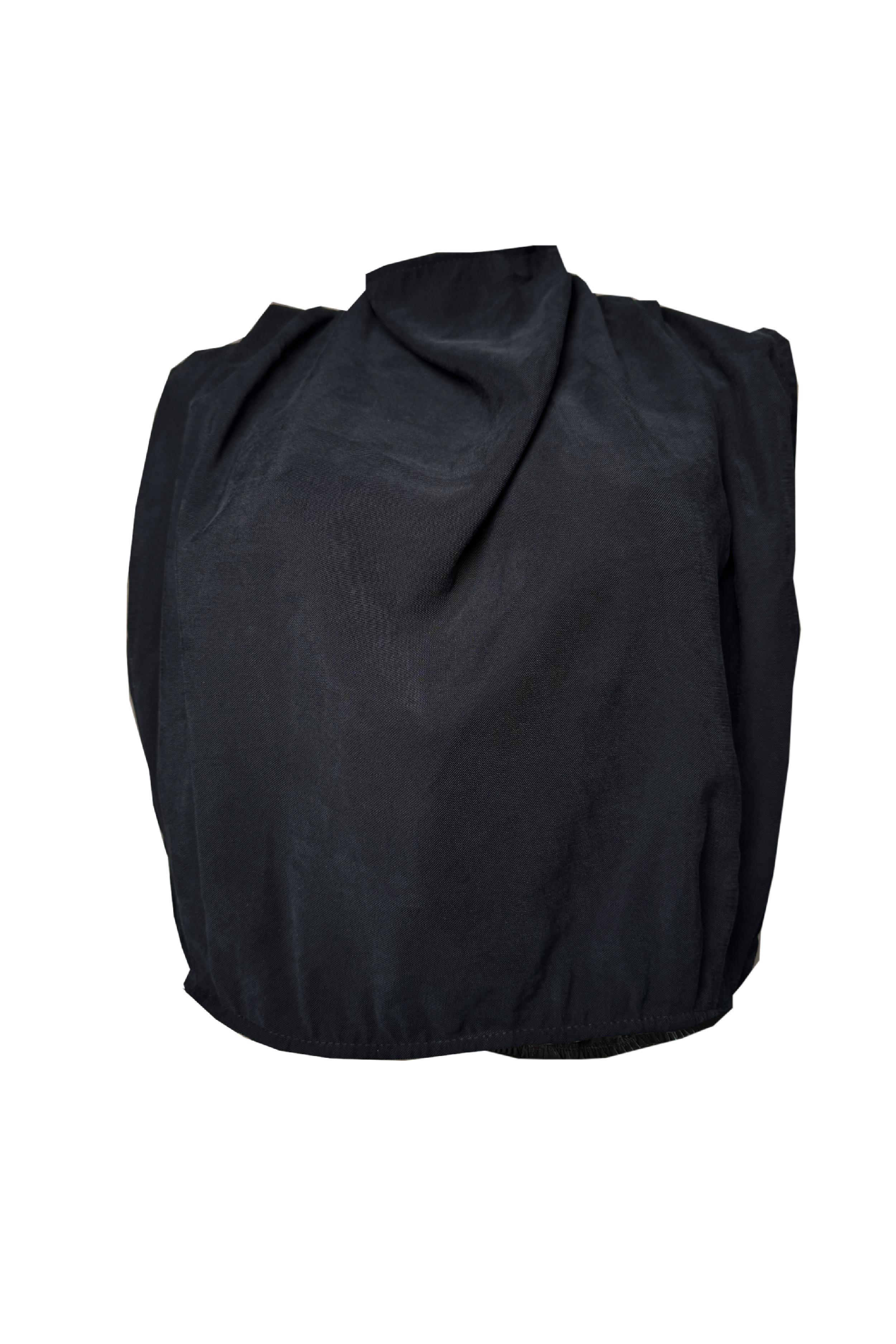 PTJ402529 blusa negra tipo cuello halter