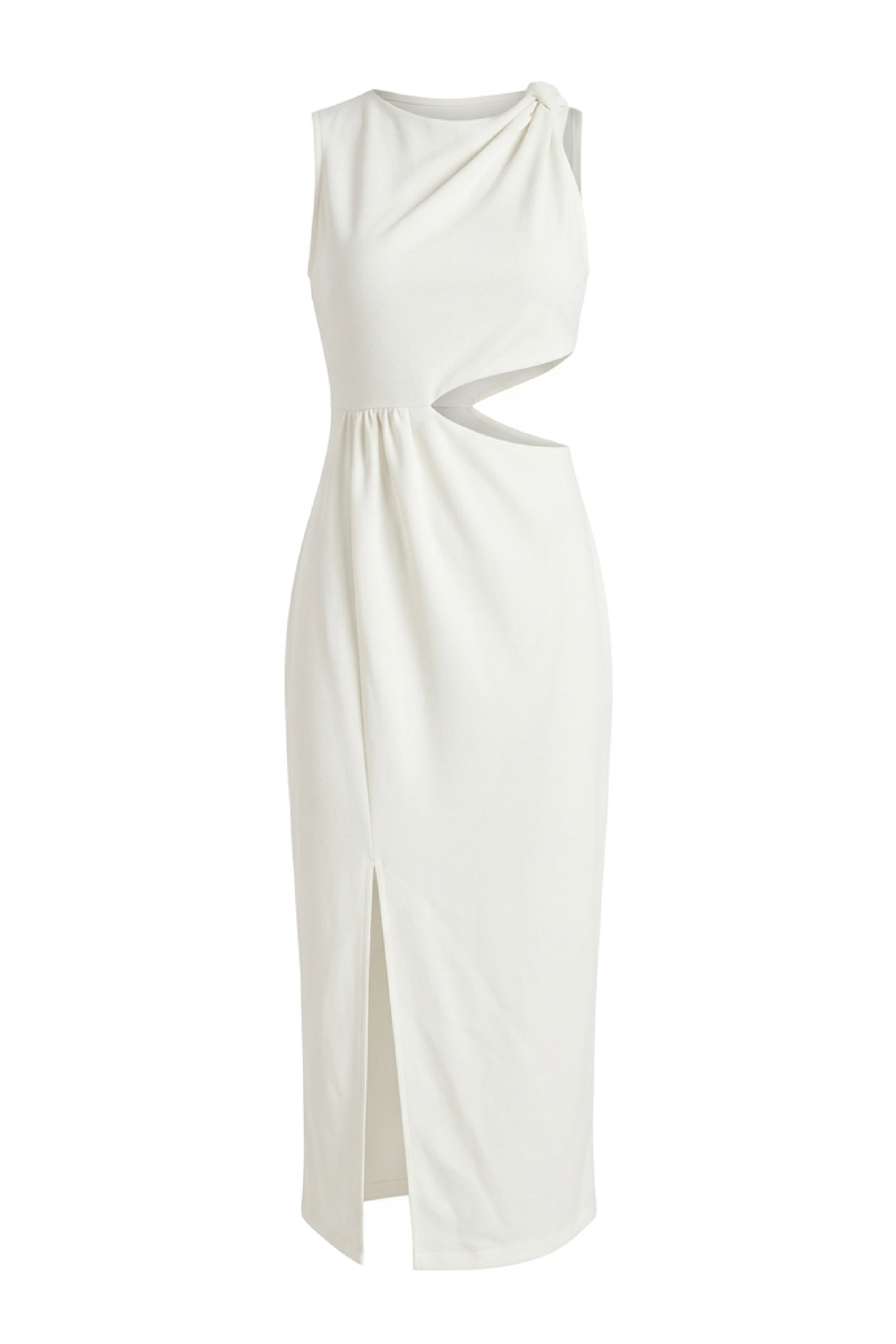 PTJ403229 vestido midi con escote en la cintura 