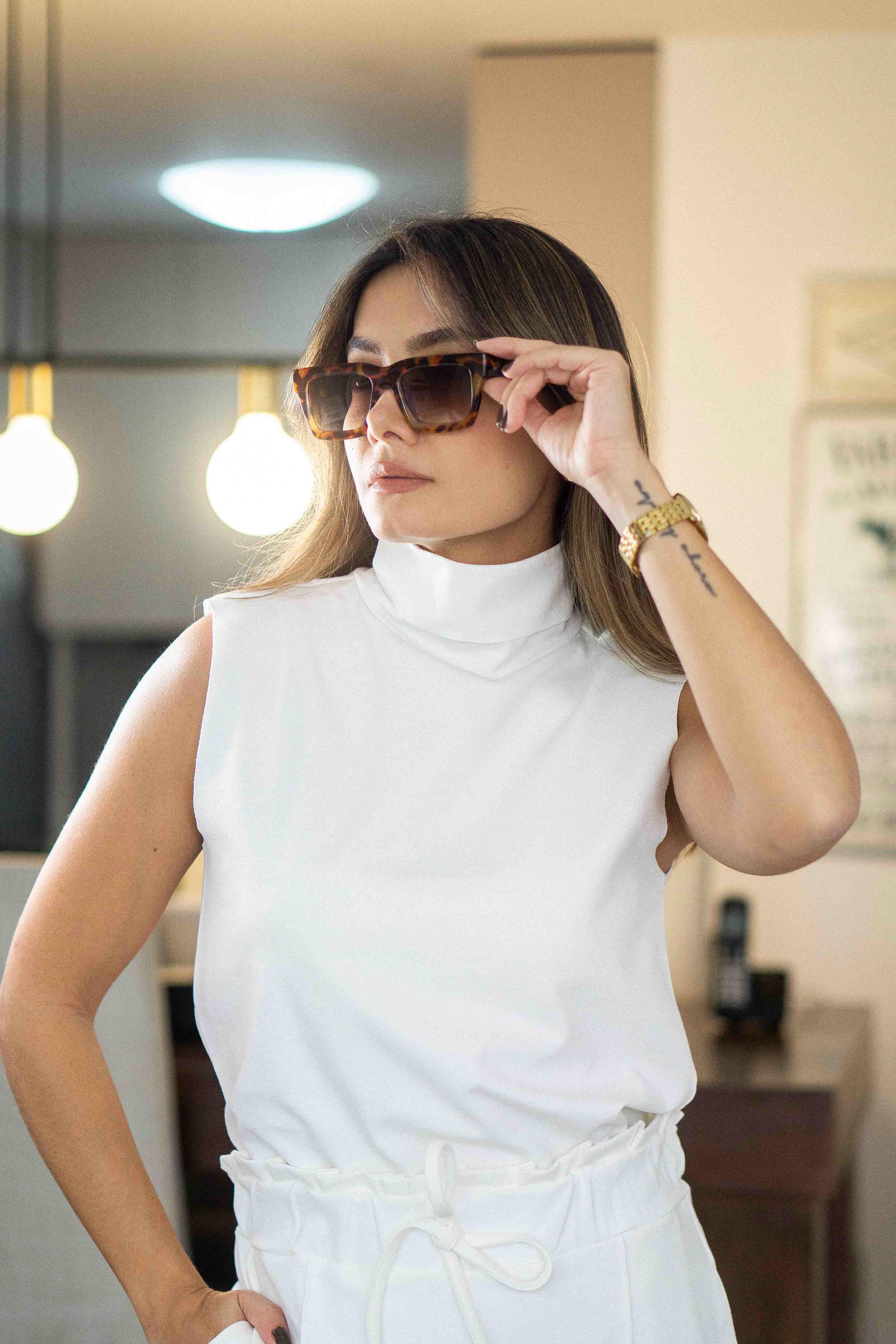 PTJ502029 blusa con cuello halter