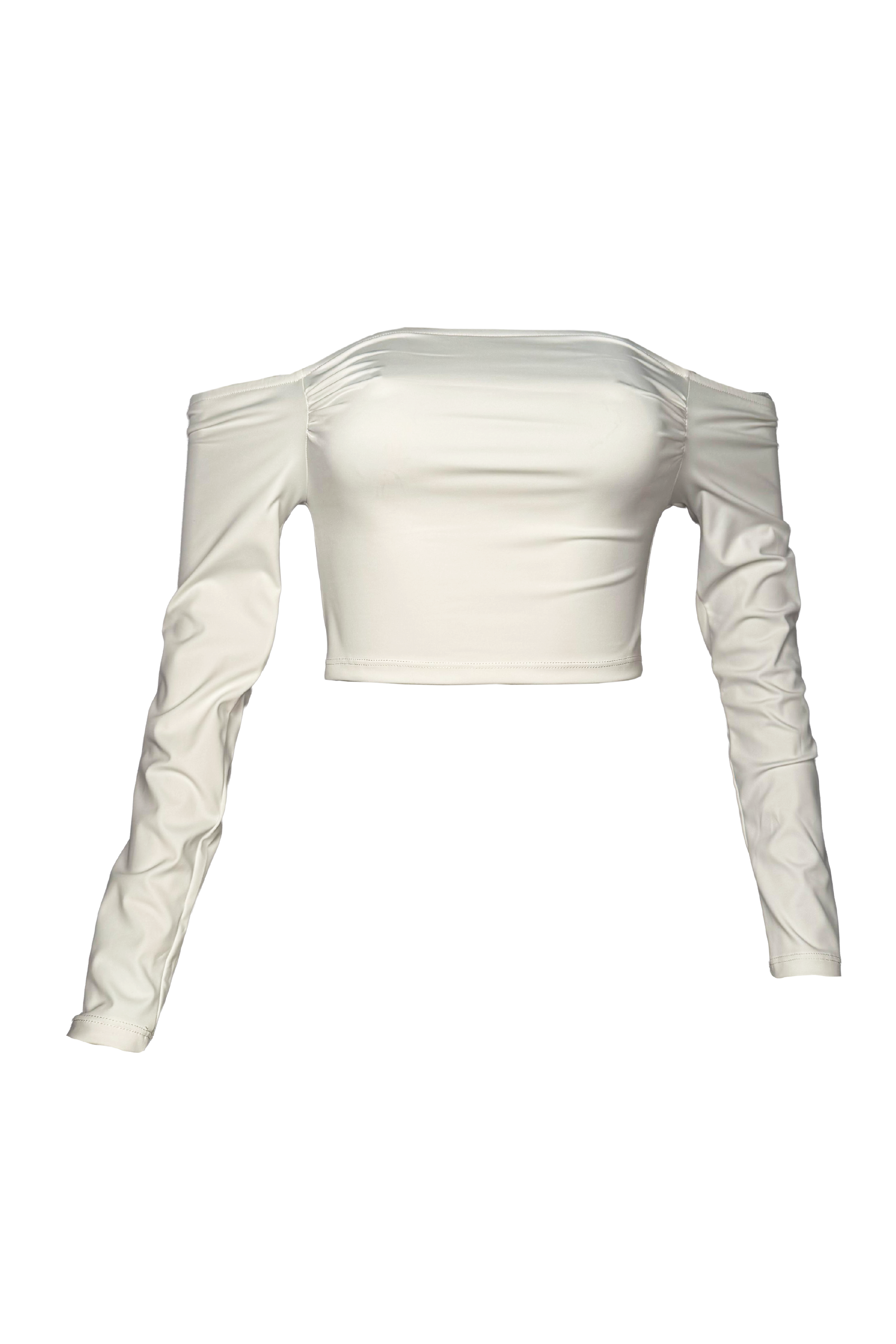 PTJ5022 blusa cuello bandeja color blanco
