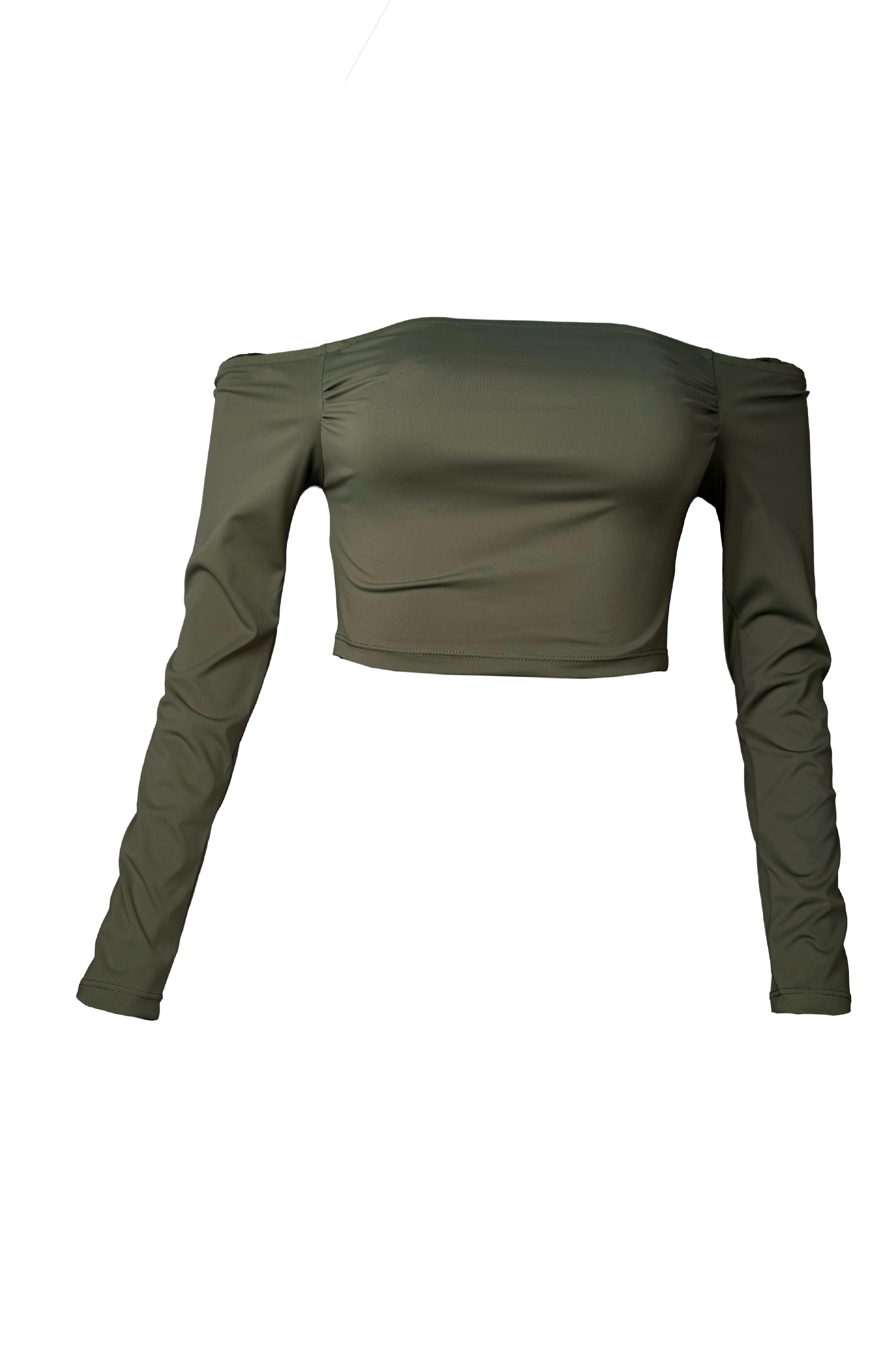 PTJ5022 blusa cuello bandeja color verde