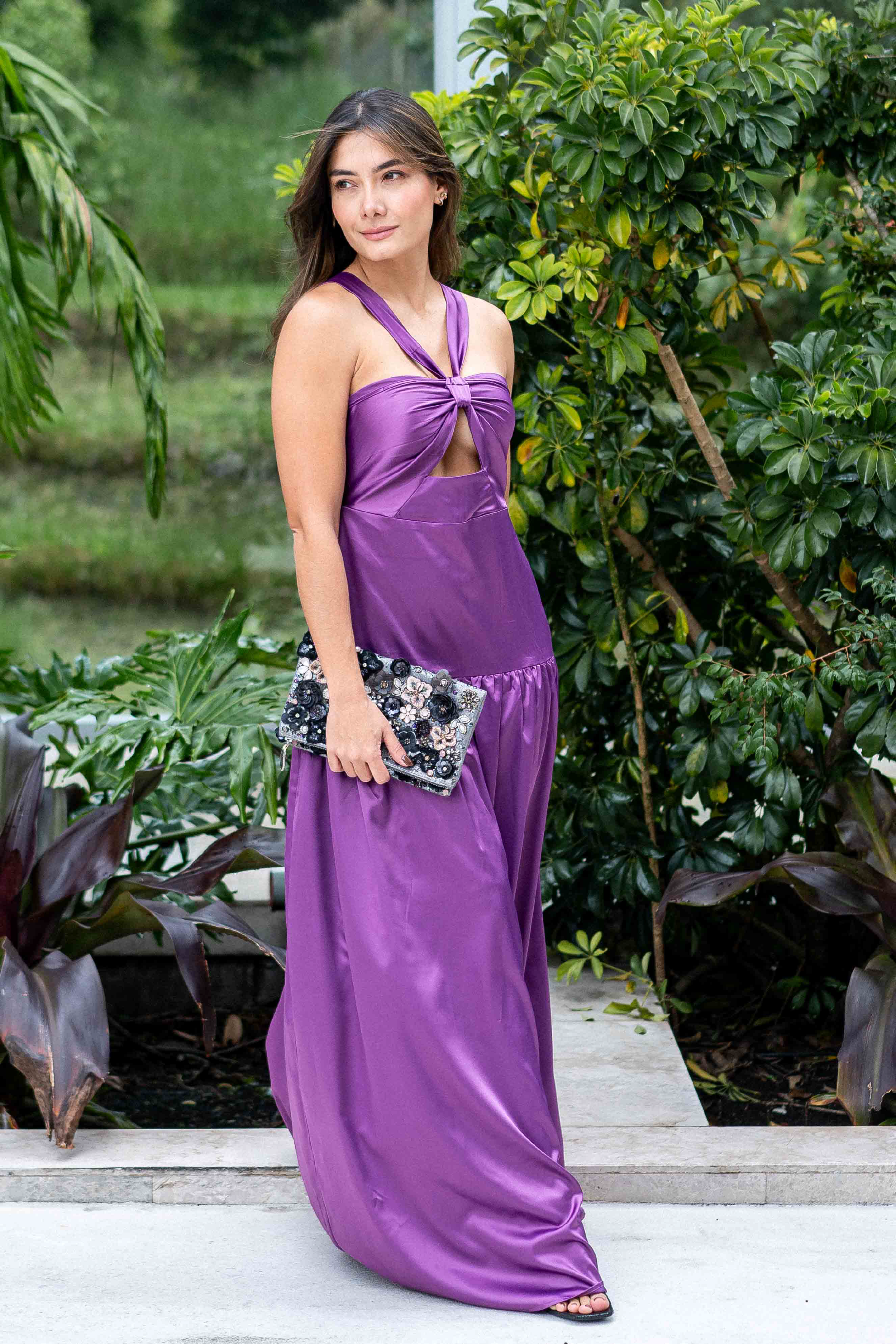 PTJ504808 vestido en satín