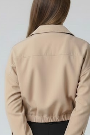 PTJ7002 elástico en chaqueta con botones
