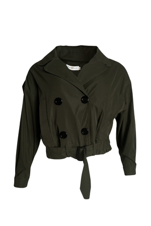 PTJ7002 chaqueta con botones verde militar