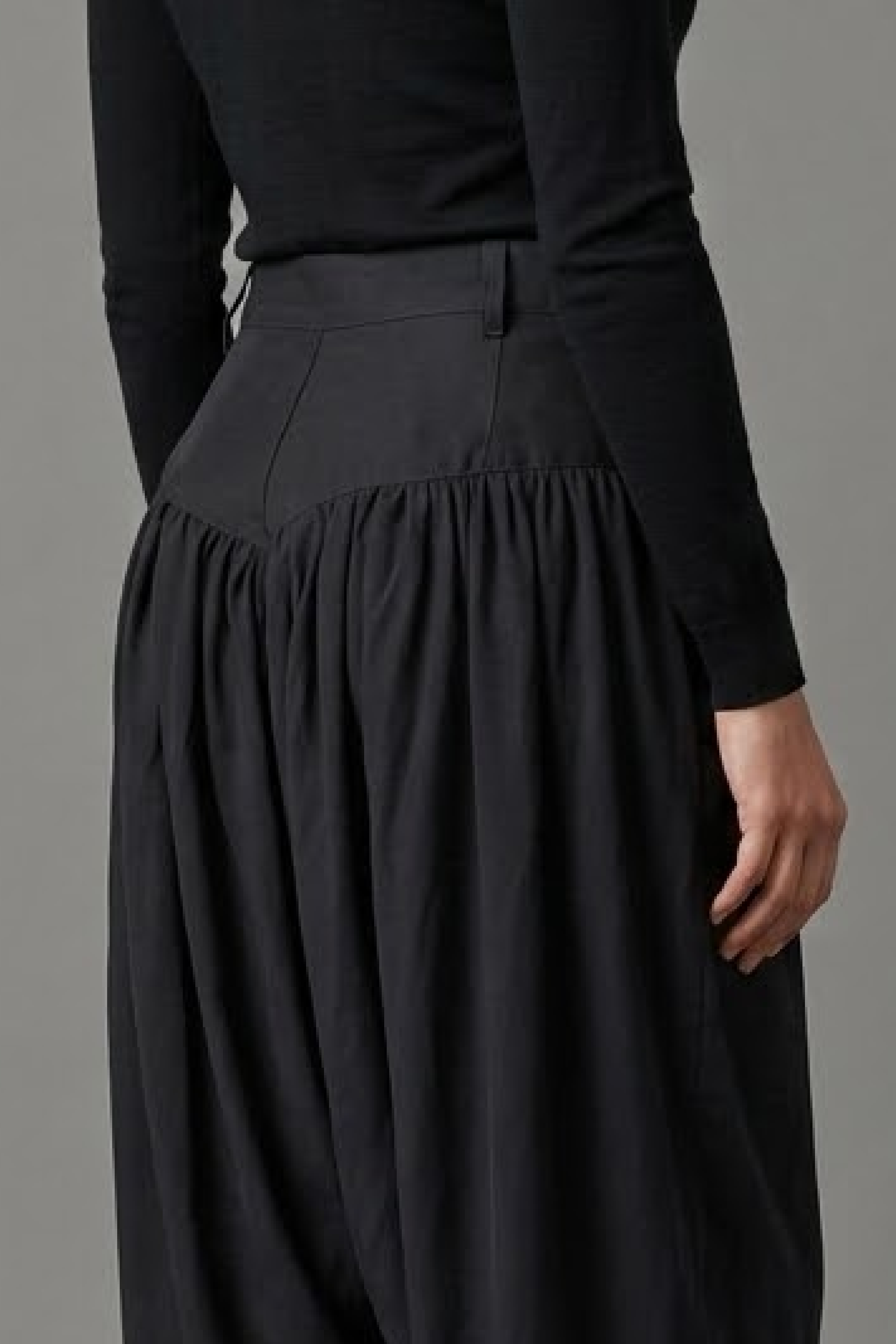 PTJ700536 pantalón negro con bolsillos 