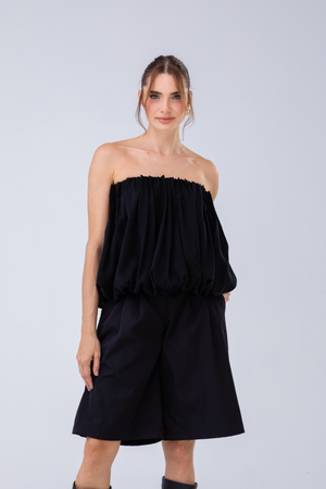 PTJ8815 blusa negra con elástico color negra