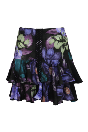 Falda corta con boleros color morado