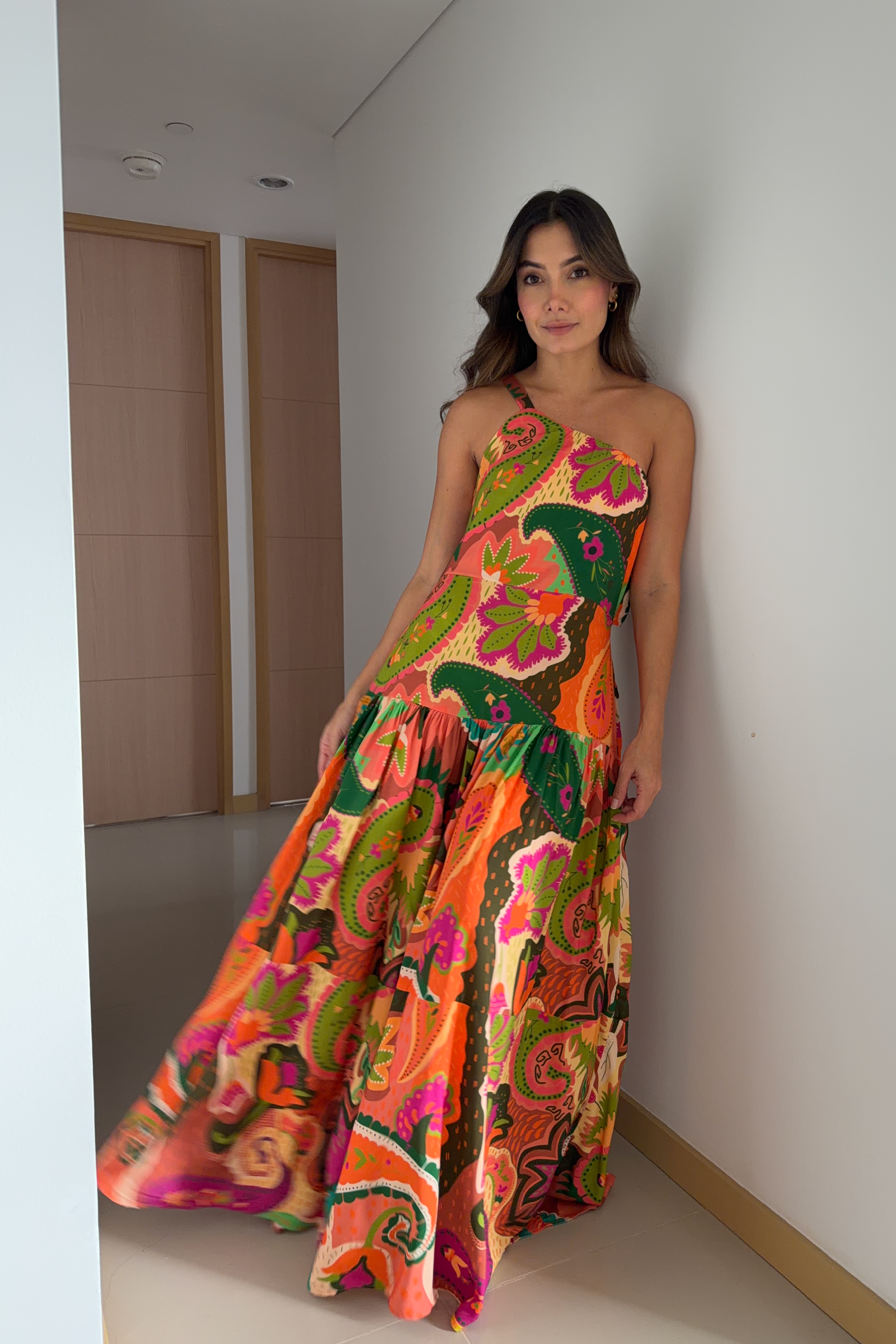 Vestido largo asimétrico Nicki