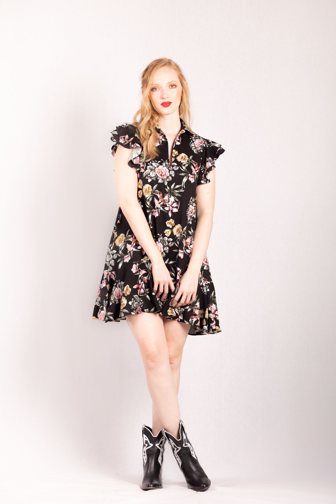 Vestido Corto Estampado