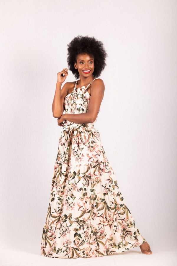 Vestido Largo De Flores