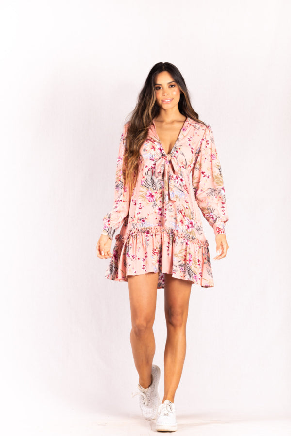 Vestido Corto De Flores