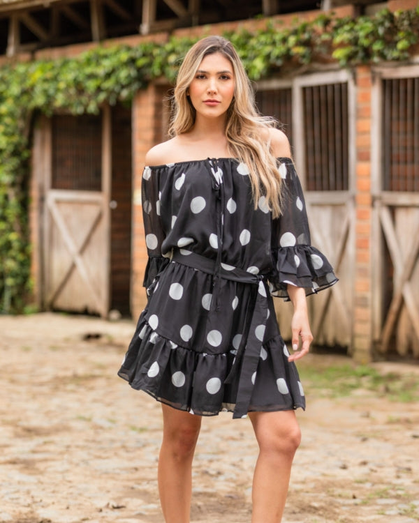 Vestido Con Elástico Corto
