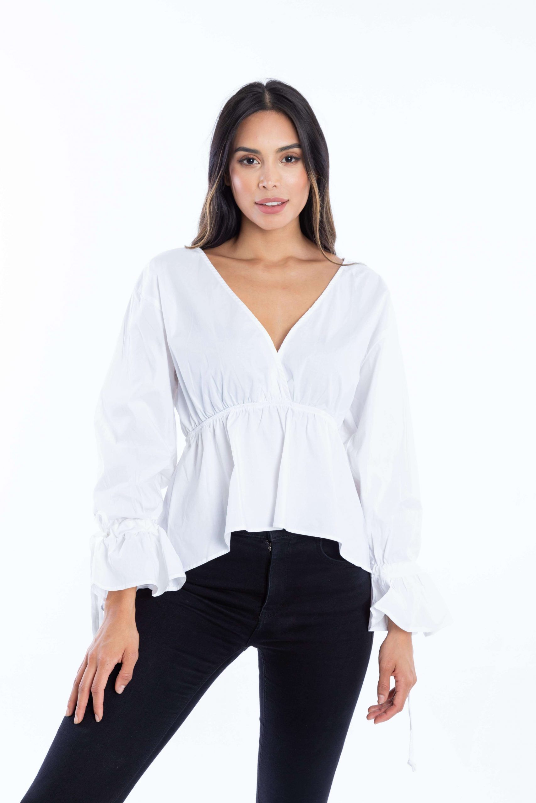 Blusa Cruzada Manga Larga