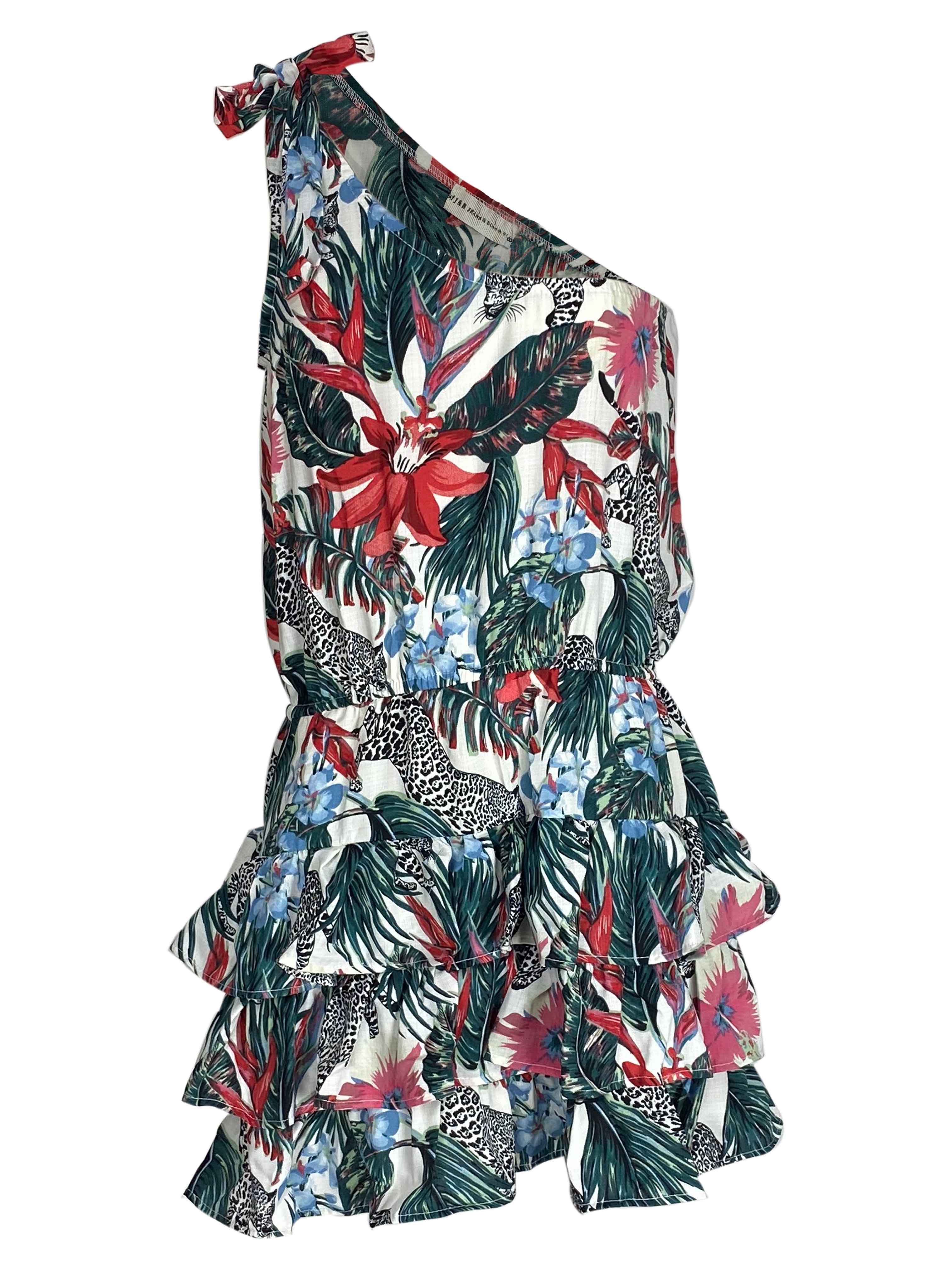 Vestido Corto Chalis Estampado