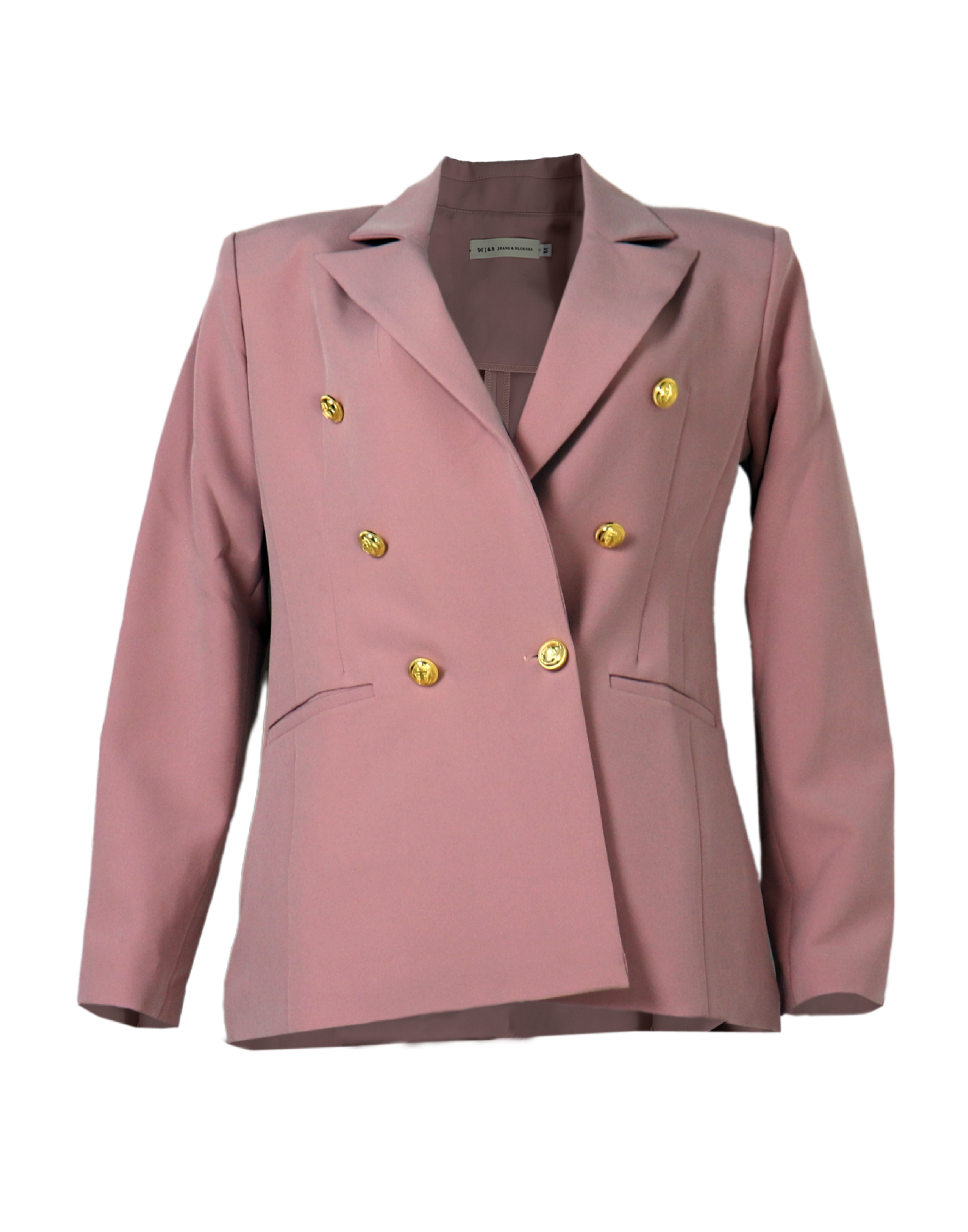 Blazer color palo de rosa con doble botón