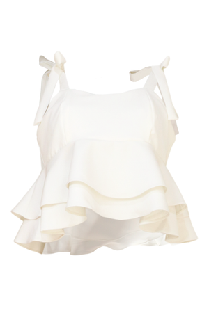 Blusa beige con tiras