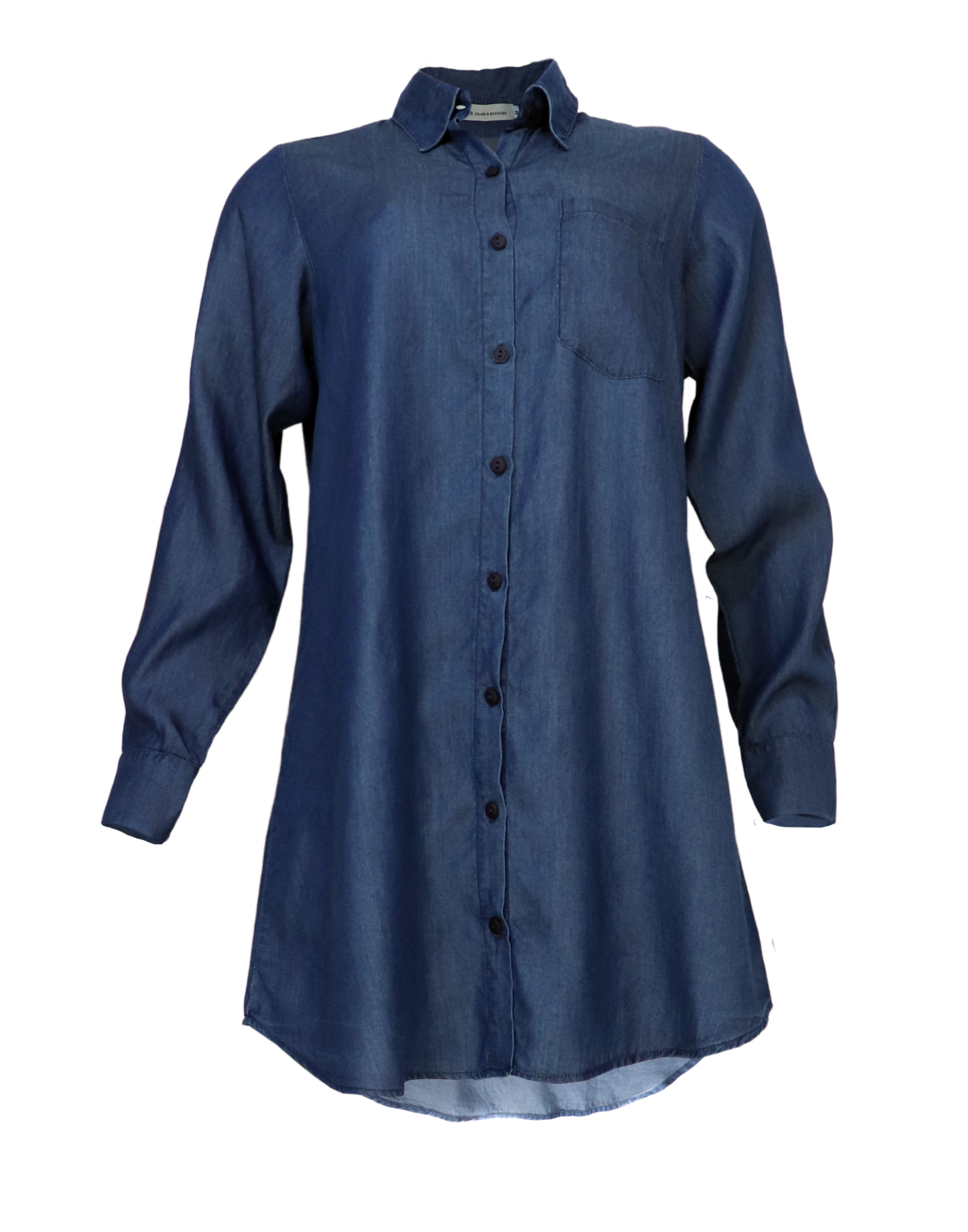 Blusa manga larga en denim