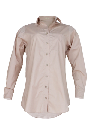 Blusón manga larga beige