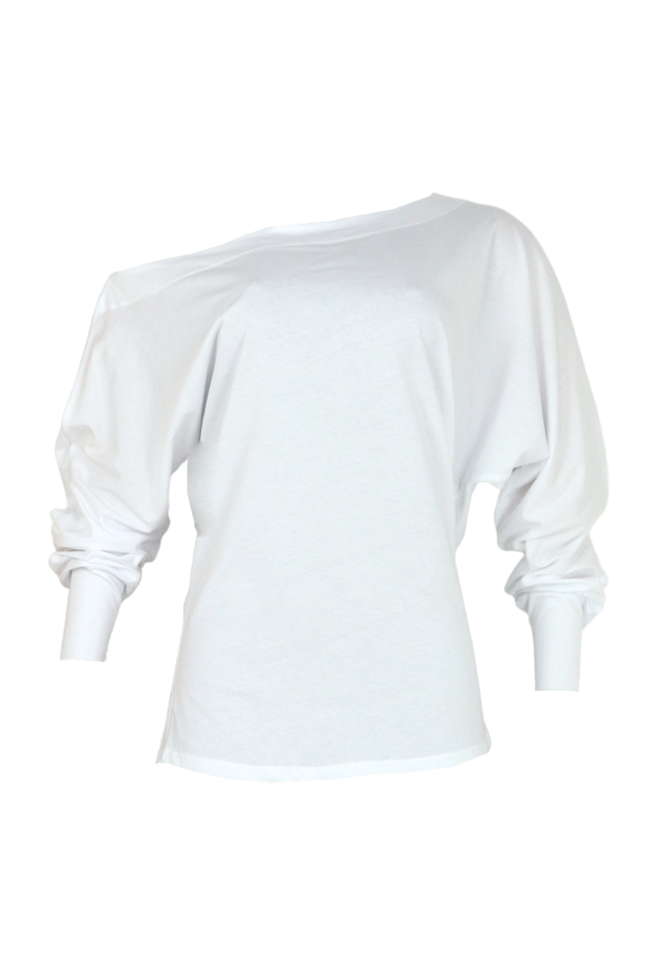 Buzo cuello bandeja para mujer en color blanco